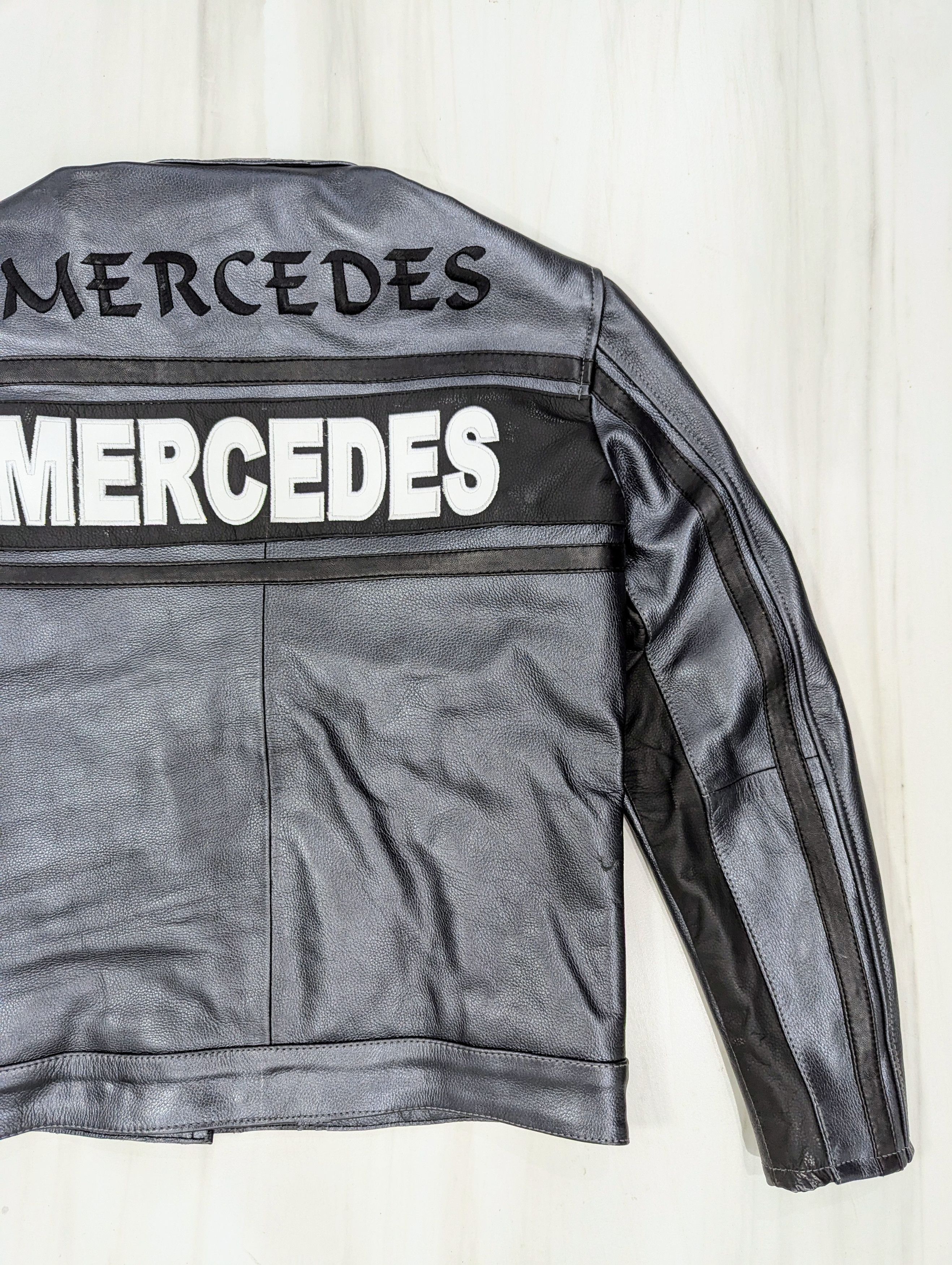 Formula 1 💥 Mercedes Benz 💥 Racing Leather Jacket Streetwear Cowhide Size US S / EU 44-46 / 1 - 14 Thumbnail