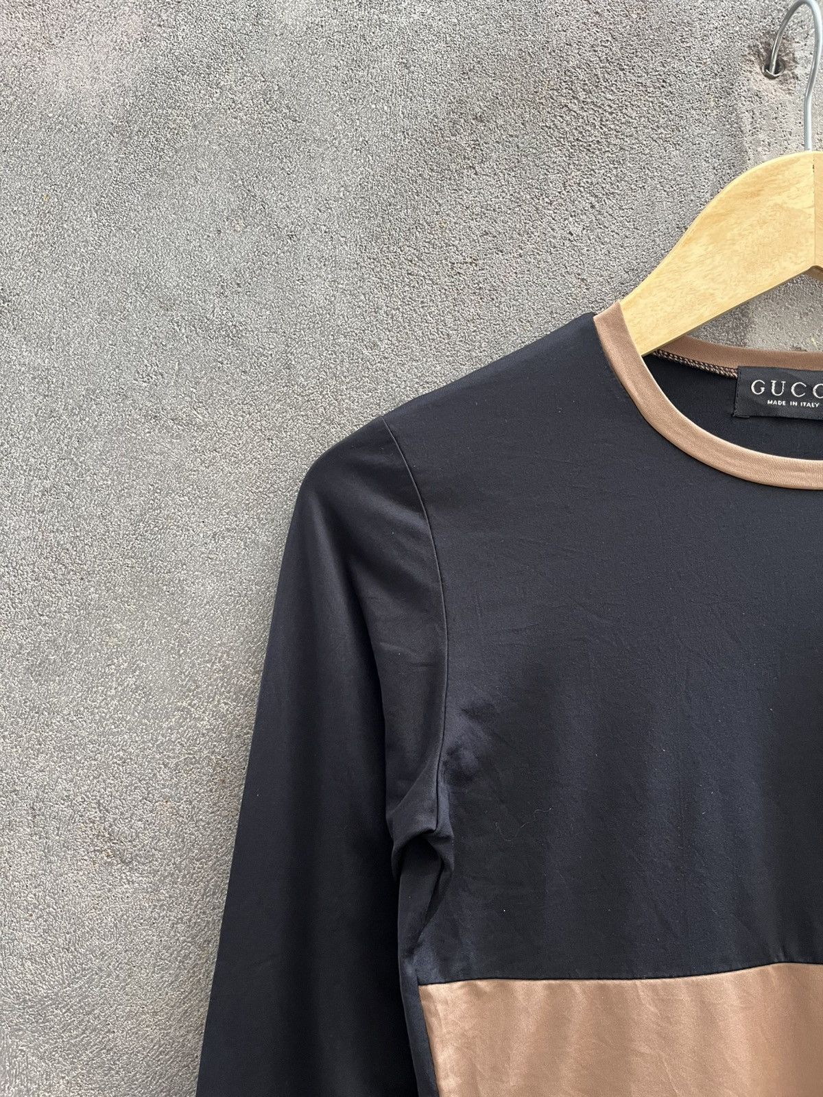 Gucci Gucci Black/Brown Long Sleeve Logo Tee Size US XXS / EU 40 - 3 Thumbnail