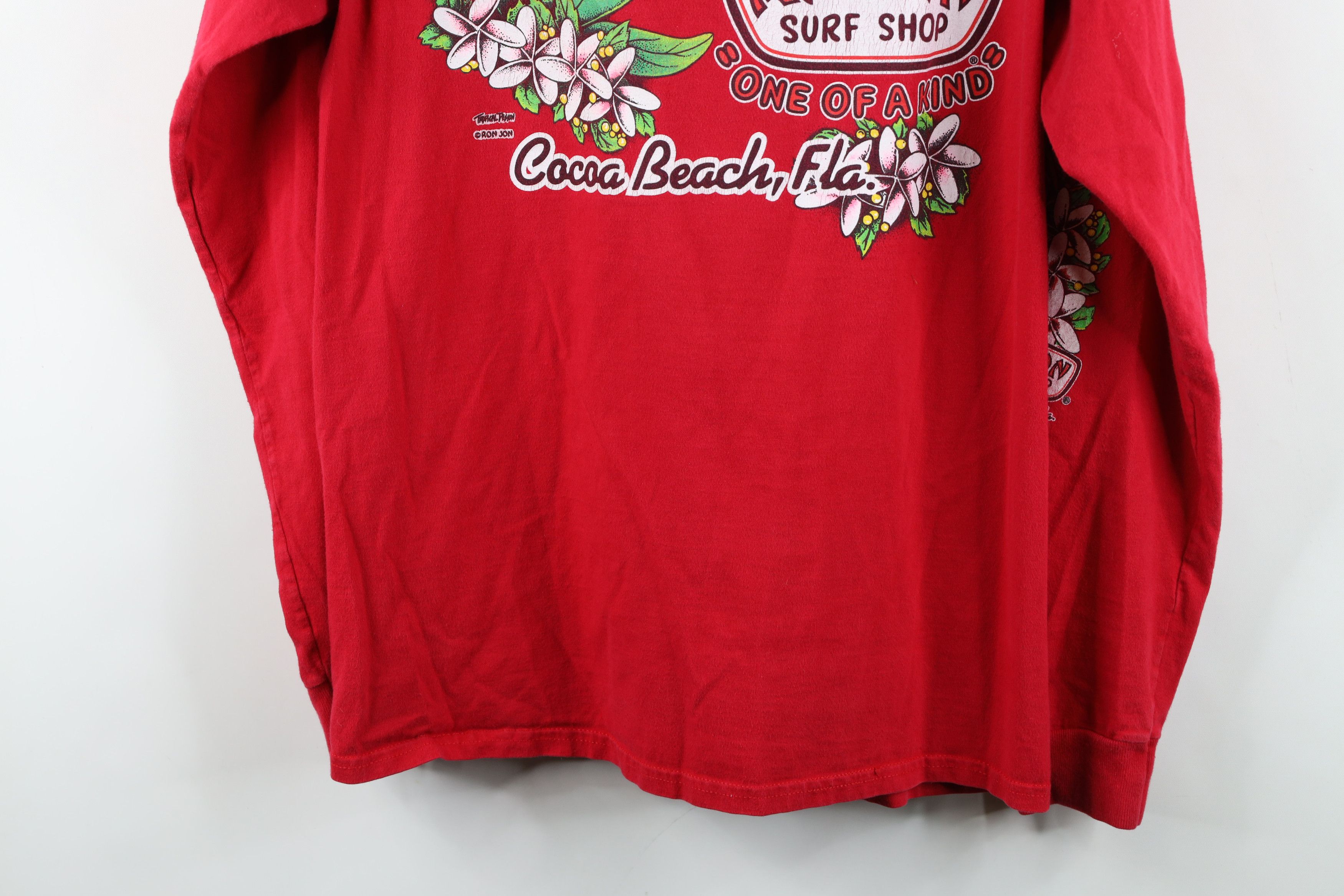 Ron Jon Surf Shop Vintage Y2K Ron Jon Surf Shop Flower Long Sleeve T-Shirt Red Size US M / EU 48-50 / 2 - 16 Thumbnail