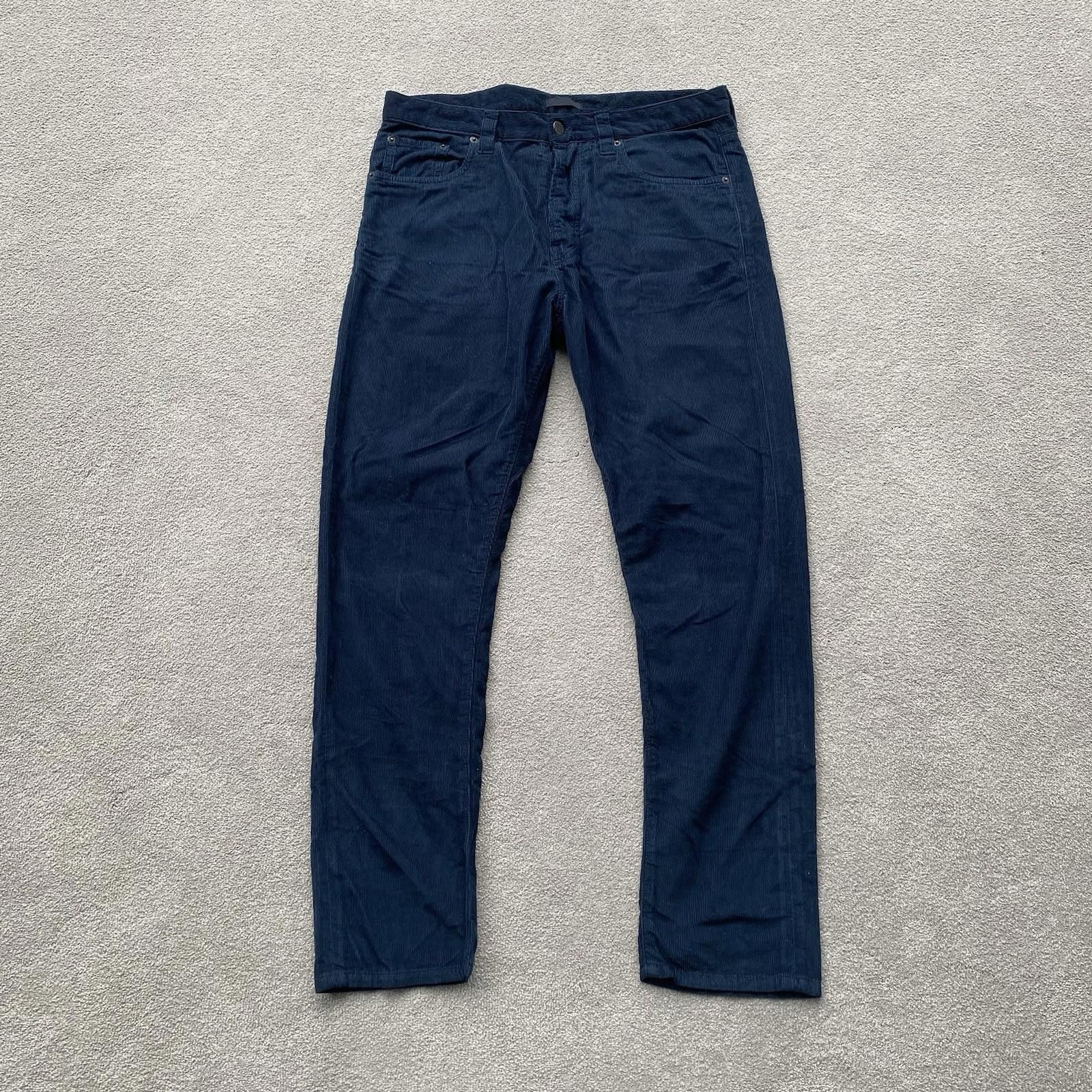 Prada Prada Corduroy Trousers 30” Waist Navy Blue Size US 30 / EU 46 - 1 Thumbnail