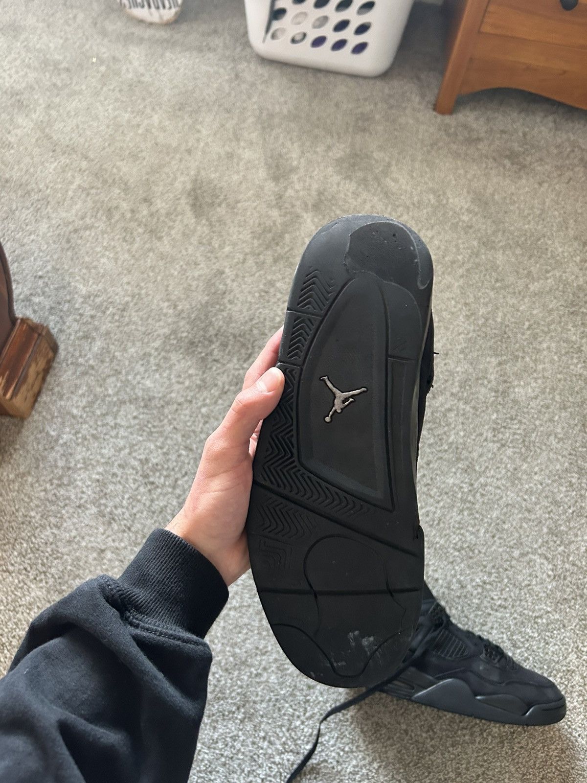 Nike Black cat Jordan 4s OG Size US 9.5 / EU 42-43 - 3 Thumbnail