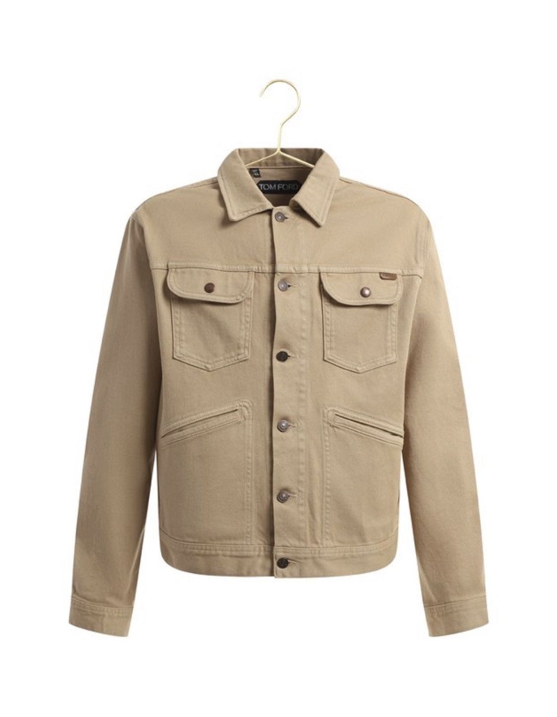 image of Tom Ford Over Pocket Detail Cotton Jacket Beige, Men's (Size XL)