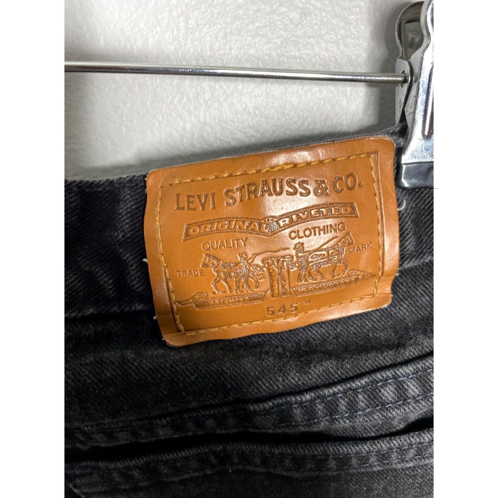 Denime VINTAGE Levis Jeans Pants 38L 32L Black 90s denim Straight Men's Denim Jeans Pants 545 Brown Tag Size US 38 / EU 54 - 2 Thumbnail