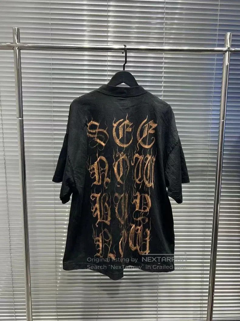 Balenciaga Balenciaga Distressed Logo Black Short Sleeve. Size US XXS / EU 40 - 3 Thumbnail