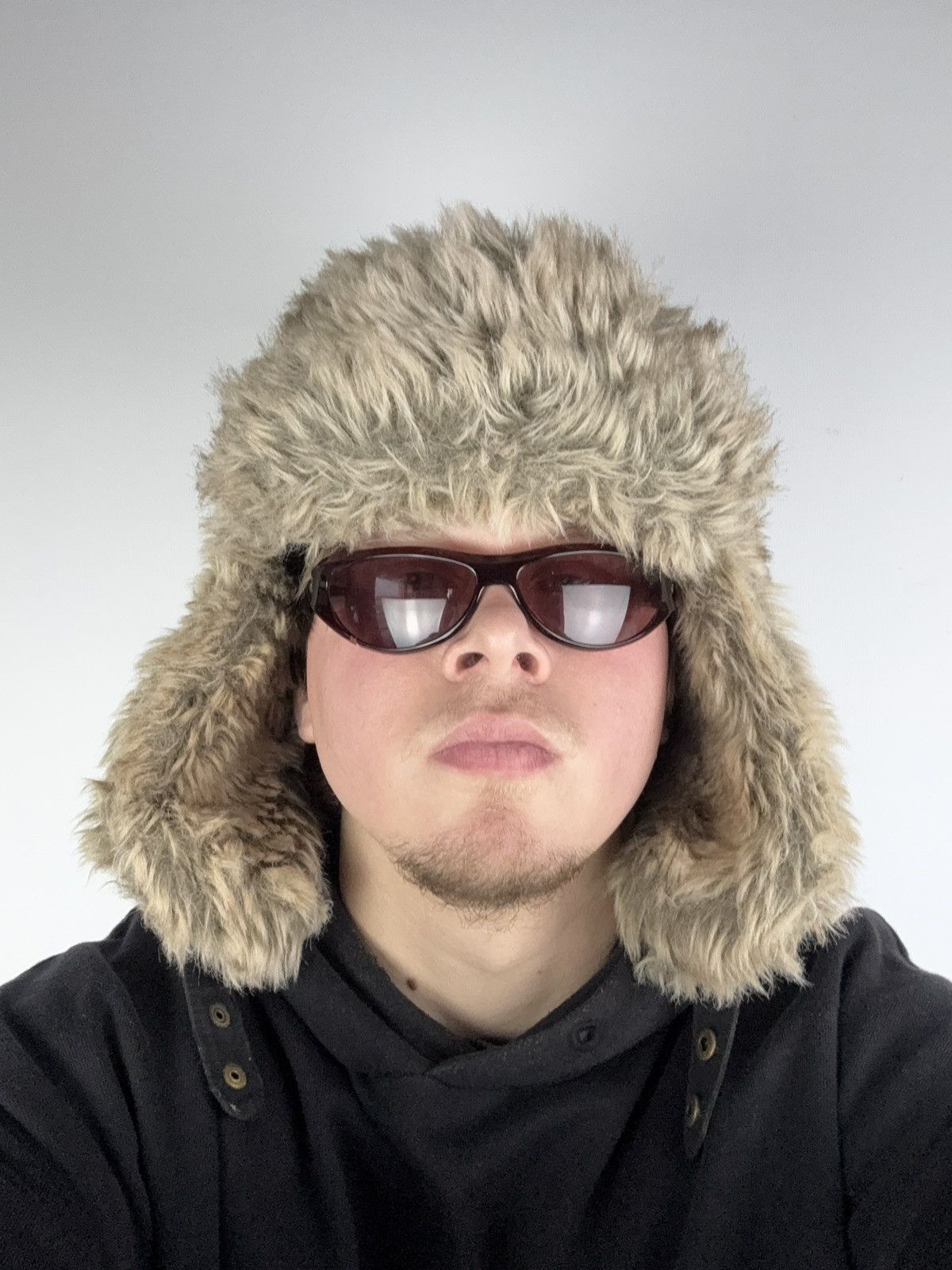Japanese Brand Faux Fur Mohair Fuzzy Ushanka Trapper Hat Y2K Opium Rare OS Size ONE SIZE - 4 Thumbnail