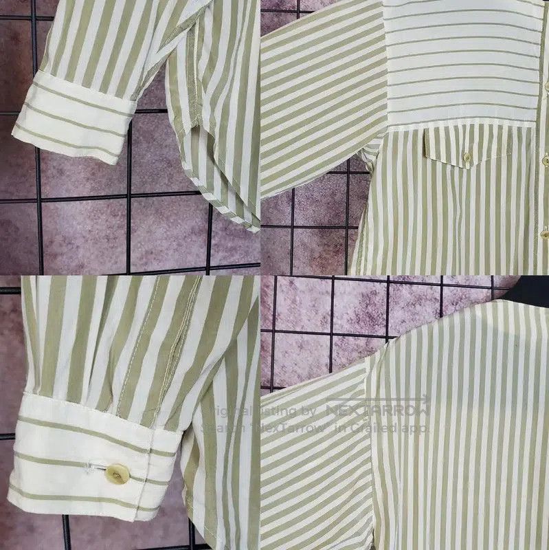 Dior Dior Green Silk Striped Long Sleeve Shirt . Size S / US 4 / IT 40 - 4 Thumbnail