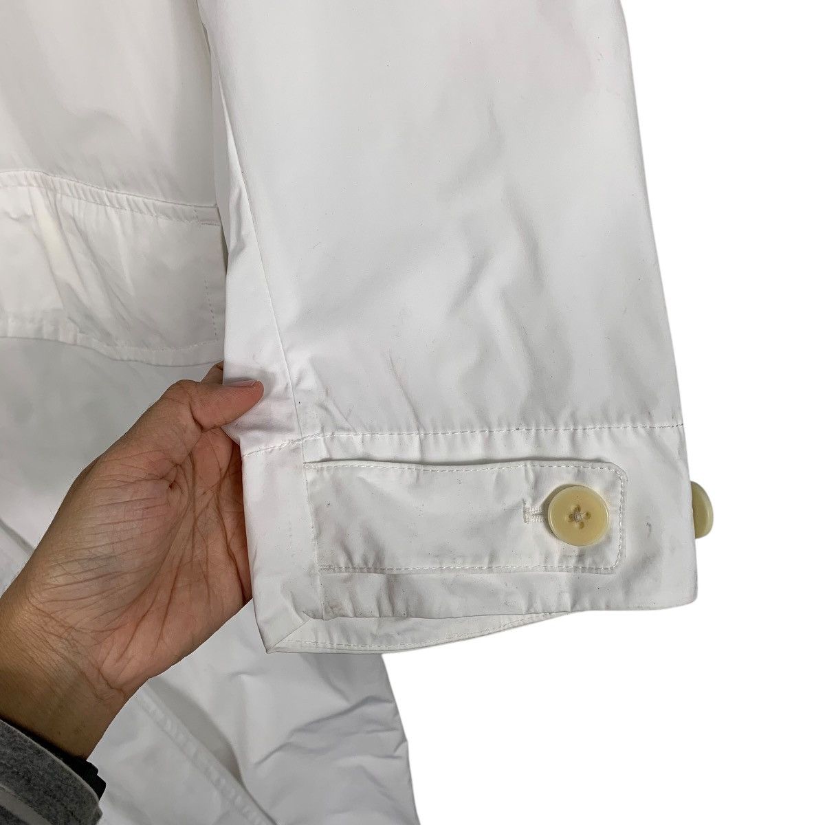Jil Sander × Uniqlo Uniqlo Jil Sander Pure White Hooded Overcoat Size US L / EU 52-54 / 3 - 15 Thumbnail