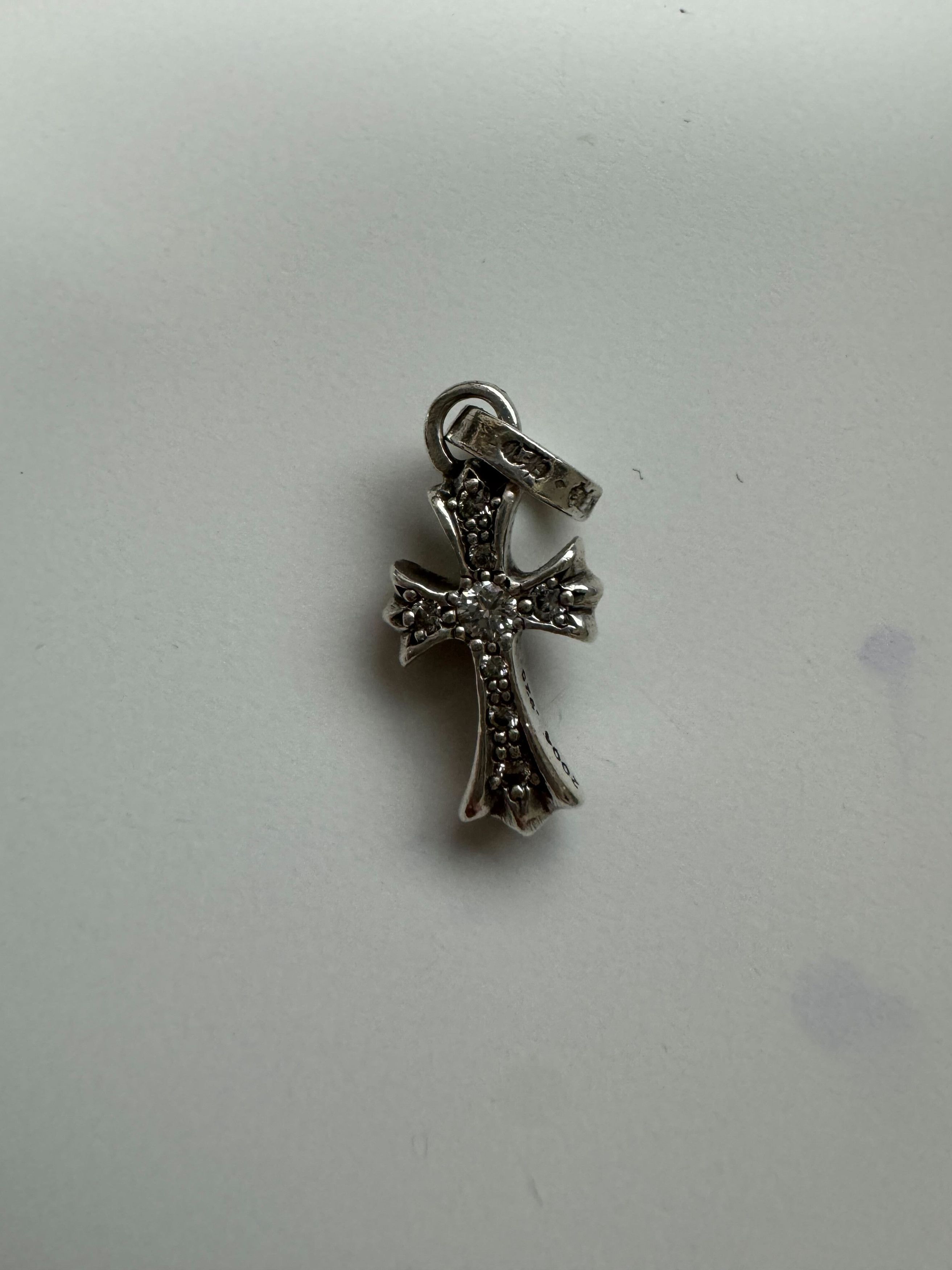 Chrome Hearts Diamond Baby Fat Cross | Grailed