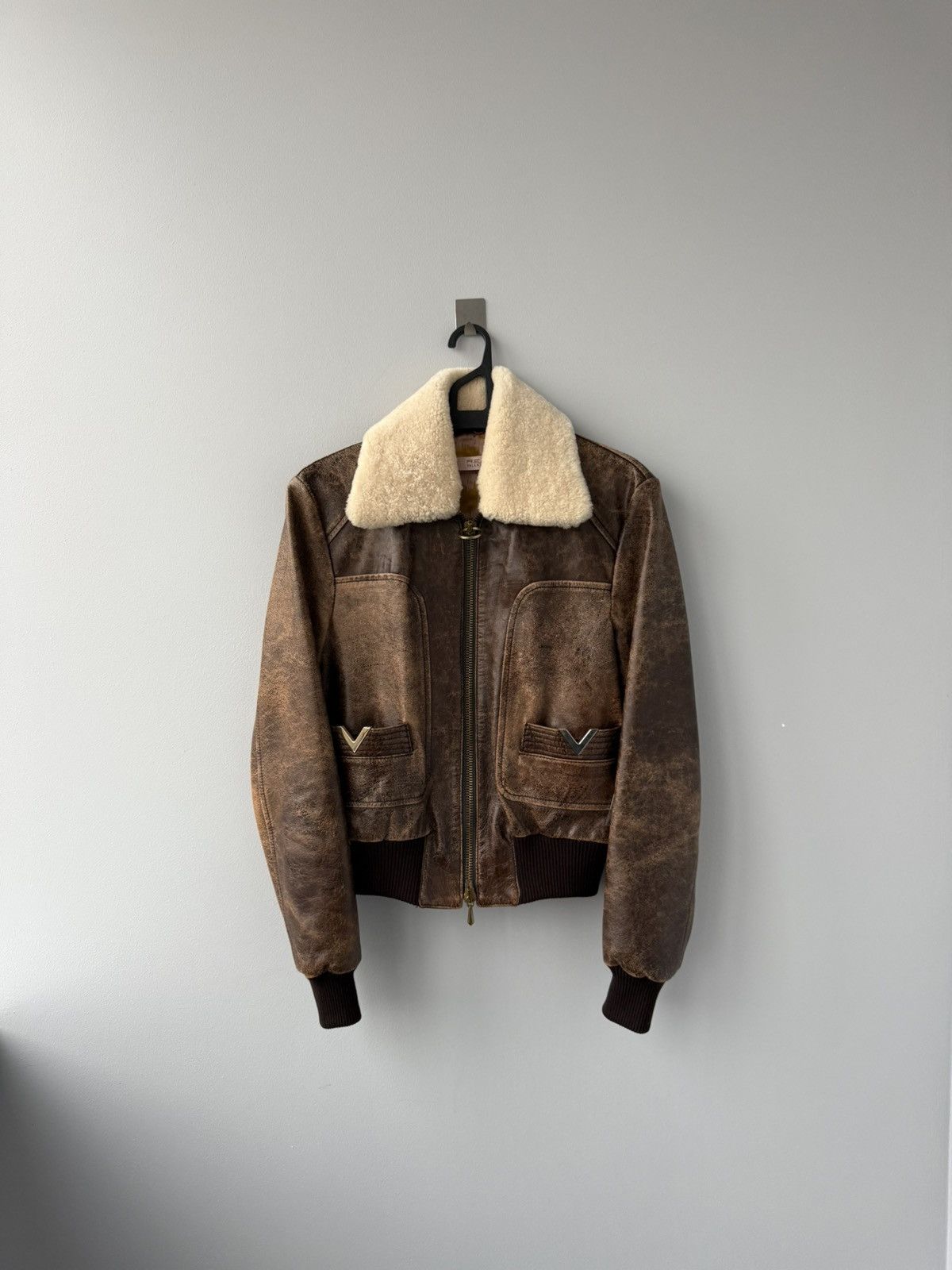 RED Valentino Red Valentino Leather Aviator Jacket Womans Size S / US 4 / IT 40 - 1 Thumbnail