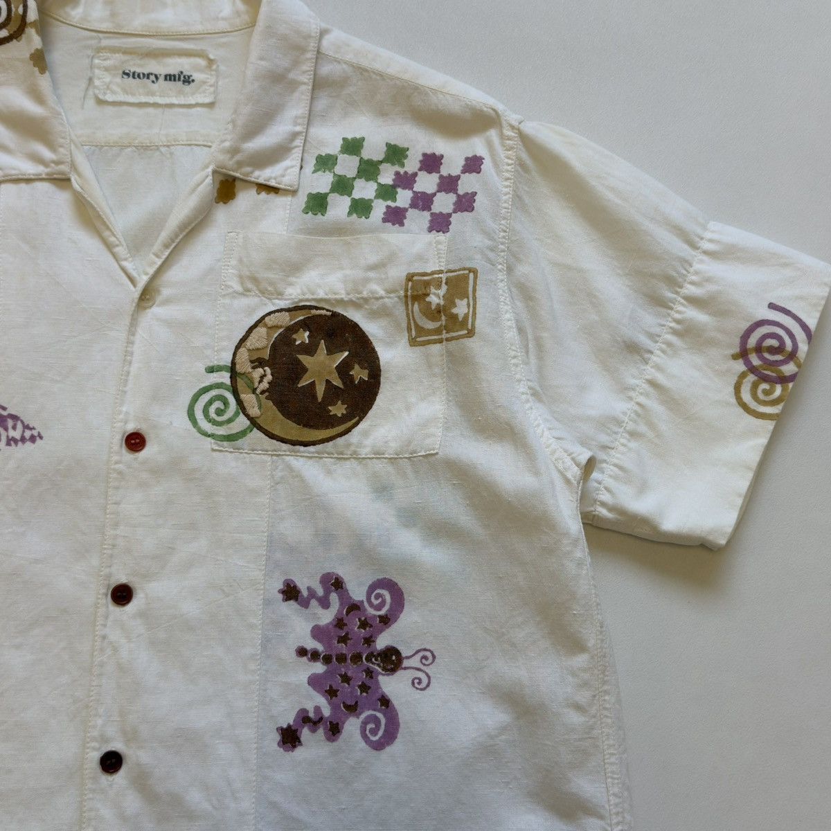 Story Mfg. ‘Greetings’ Embroidered Boxy Shirt Size US S / EU 44-46 / 1 - 9 Thumbnail