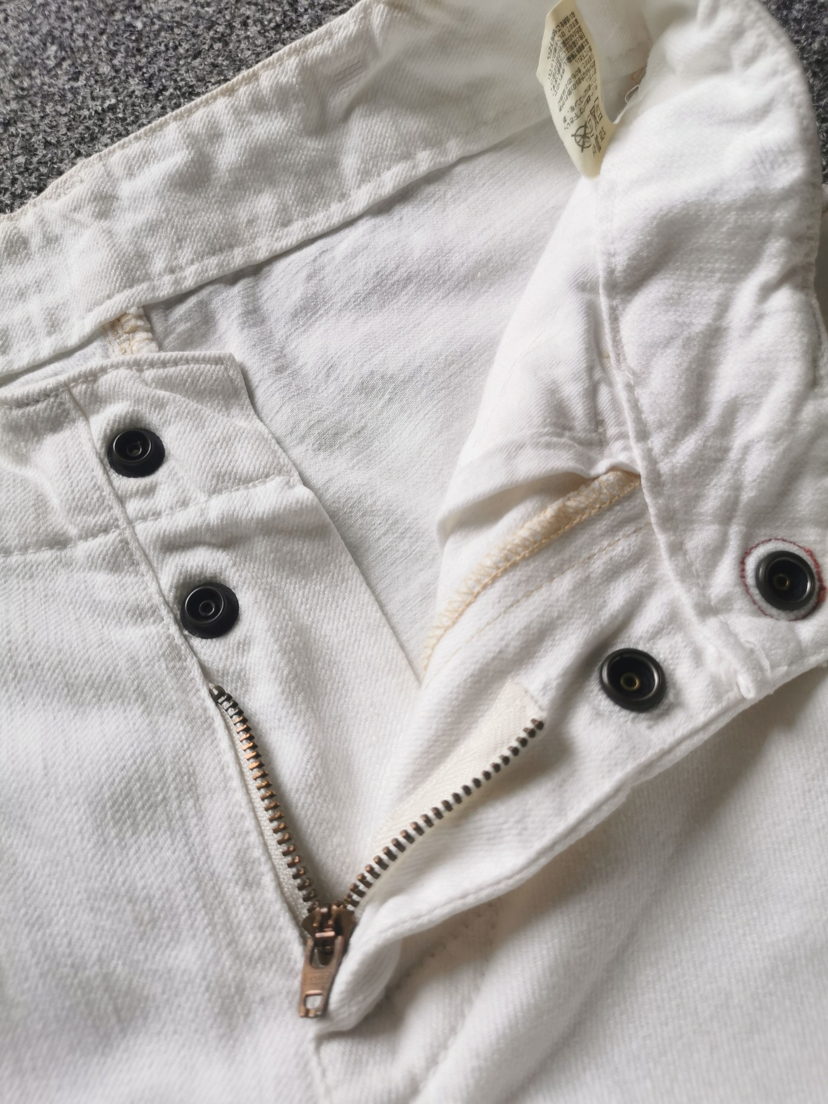 Levi's Made & Crafted Archive 🇯🇵🔥🔥 Levi's Engineered Paint White Cotton Denim Jeans Size US 30 / EU 46 - 3 Thumbnail
