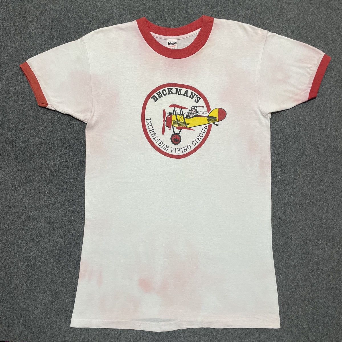 Vintage Vintage Ringer Tee 1970s-1980s Beckman’s Flying Circus Size US M / EU 48-50 / 2 - 1 Thumbnail