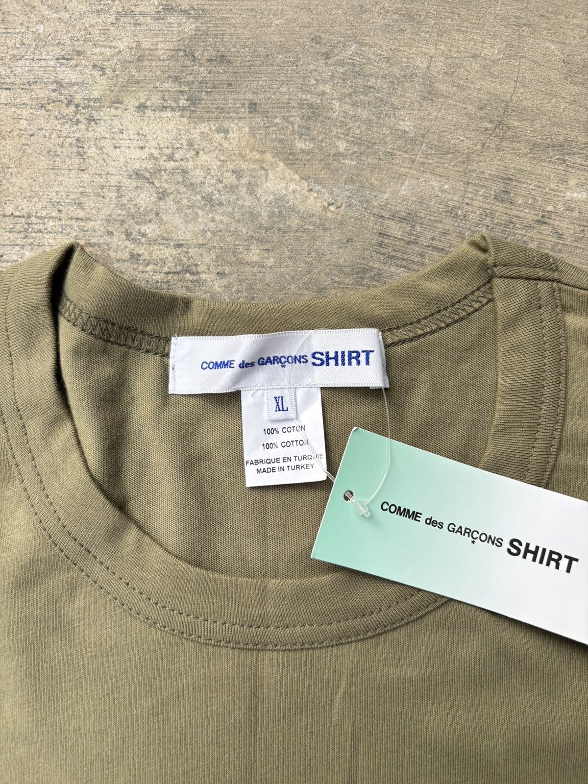 Comme des Garcons SHIRT Comme des Garçons Shirt Olive Green Oversized T-Shirt Size US XXL / EU 58 / 5 - 4 Thumbnail