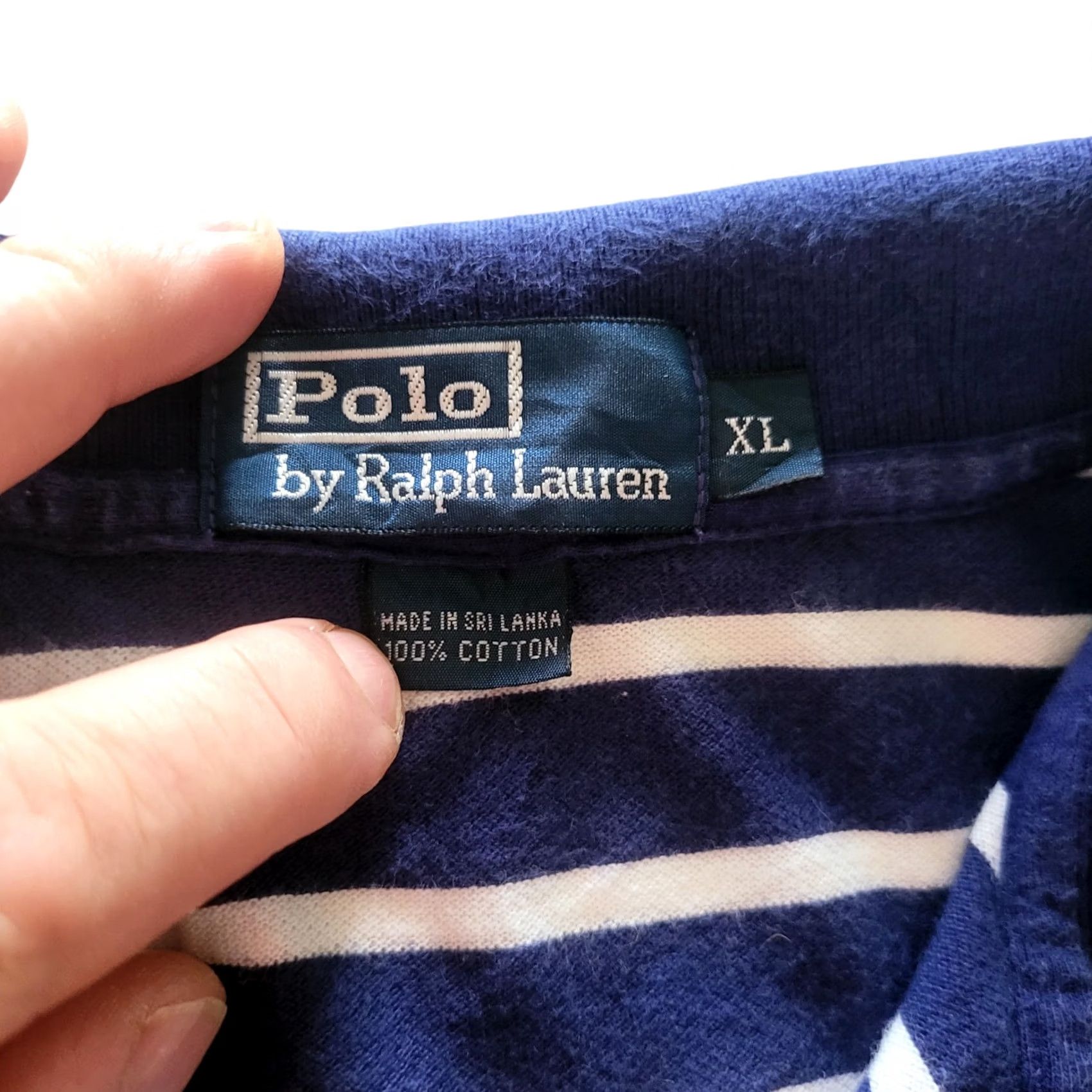 Polo Ralph Lauren Polo Ralph Lauren Polo Shirt - Blue Striped - XL - 100% Cotton - Short Sleeve - Men’s/N/A Size US XL / EU 56 / 4 - 5 Thumbnail