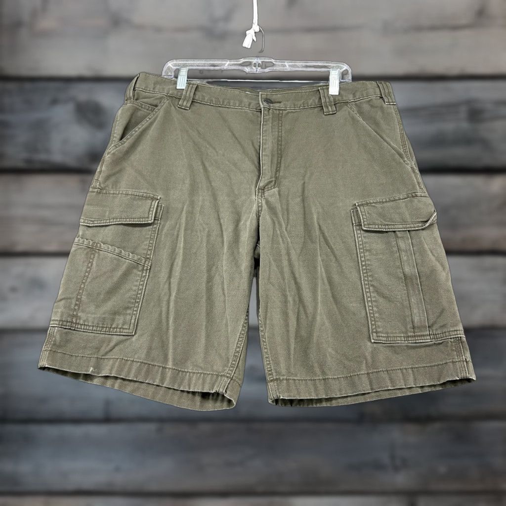 Carhartt Carhartt Shorts Mens 38 Green Cargo Relaxed Workwear Cotton Canvas 90s Beach Outdoor Pockets Distressed Baggy Regular Mary? Size US 38 / EU 54 - 1 Thumbnail