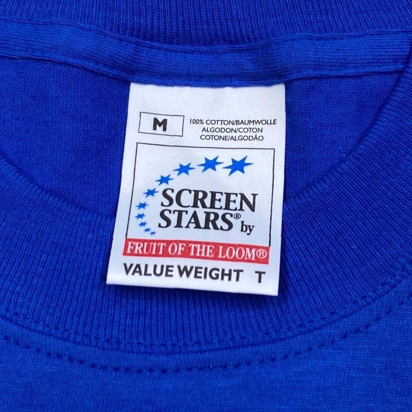Vintage Screen Stars (2006) Moto X Motocross Bike Racing Cartoon Graphic Blue T-Shirt Medium Mens Shirt Casual Cotton Short Sleeve T-Shirt blue Size US M / EU 48-50 / 2 - 5 Thumbnail
