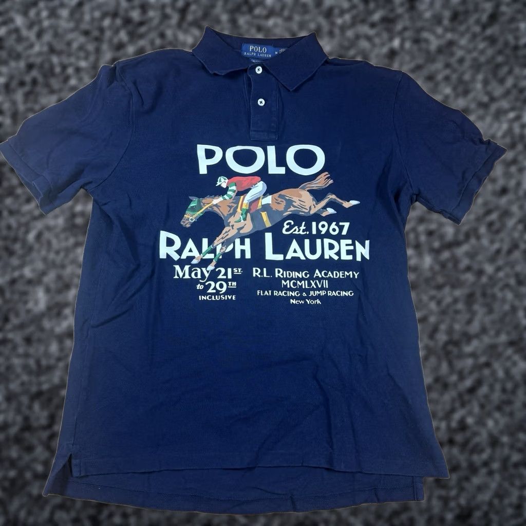 Ralph Lauren Ralph Lauren Polo Mens Medium Equestrian Riding Horse Sport Shirt Multi Color M Regular Shirt Size US M / EU 48-50 / 2 - 1 Thumbnail
