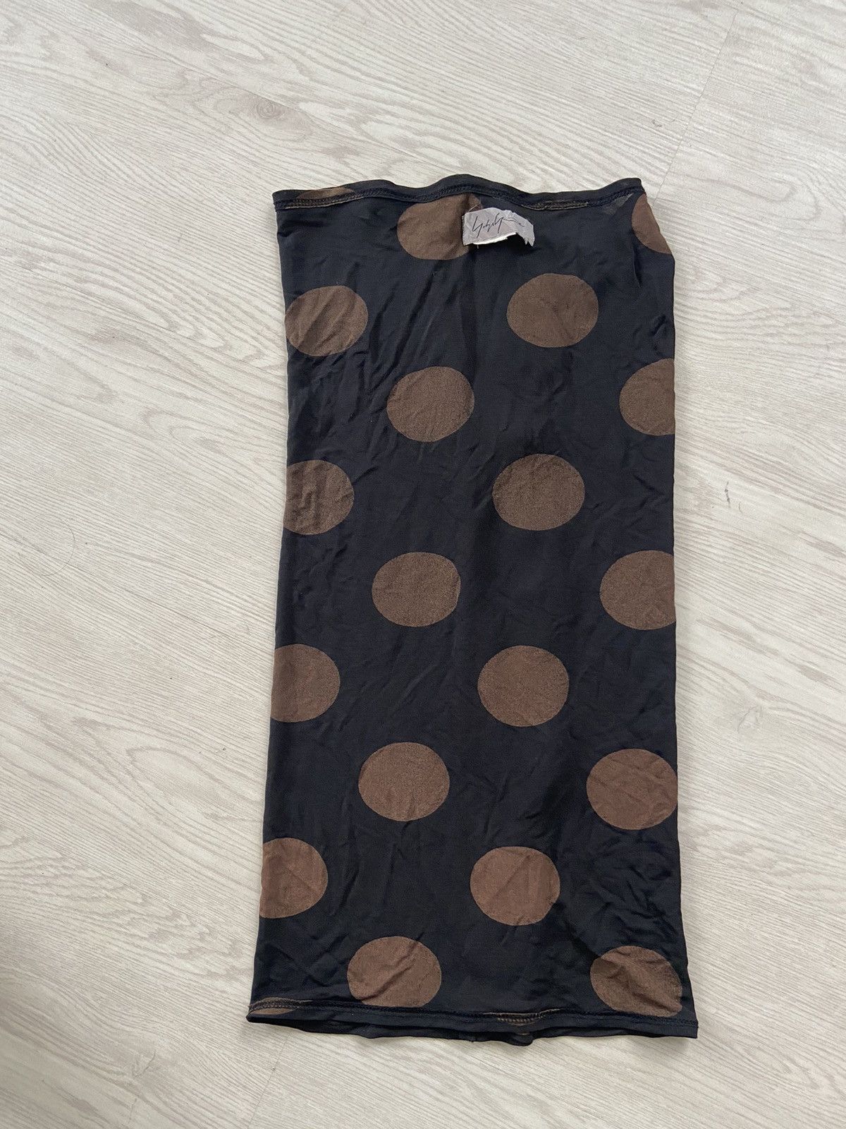 Yohji Yamamoto Vintage Yohji Yamamoto Signature Polkadot Brown Neck Cover Size ONE SIZE - 1 Thumbnail