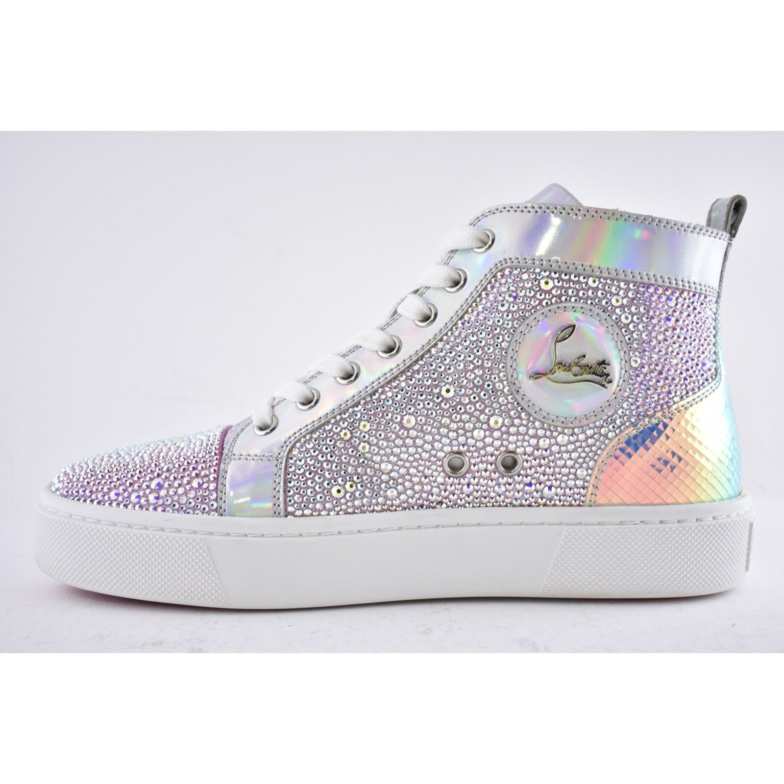 Christian Louboutin Super Louis Strass Flat SD AB Crystal High Top Sneaker 38 Size US 8 / IT 38 - 9 Thumbnail