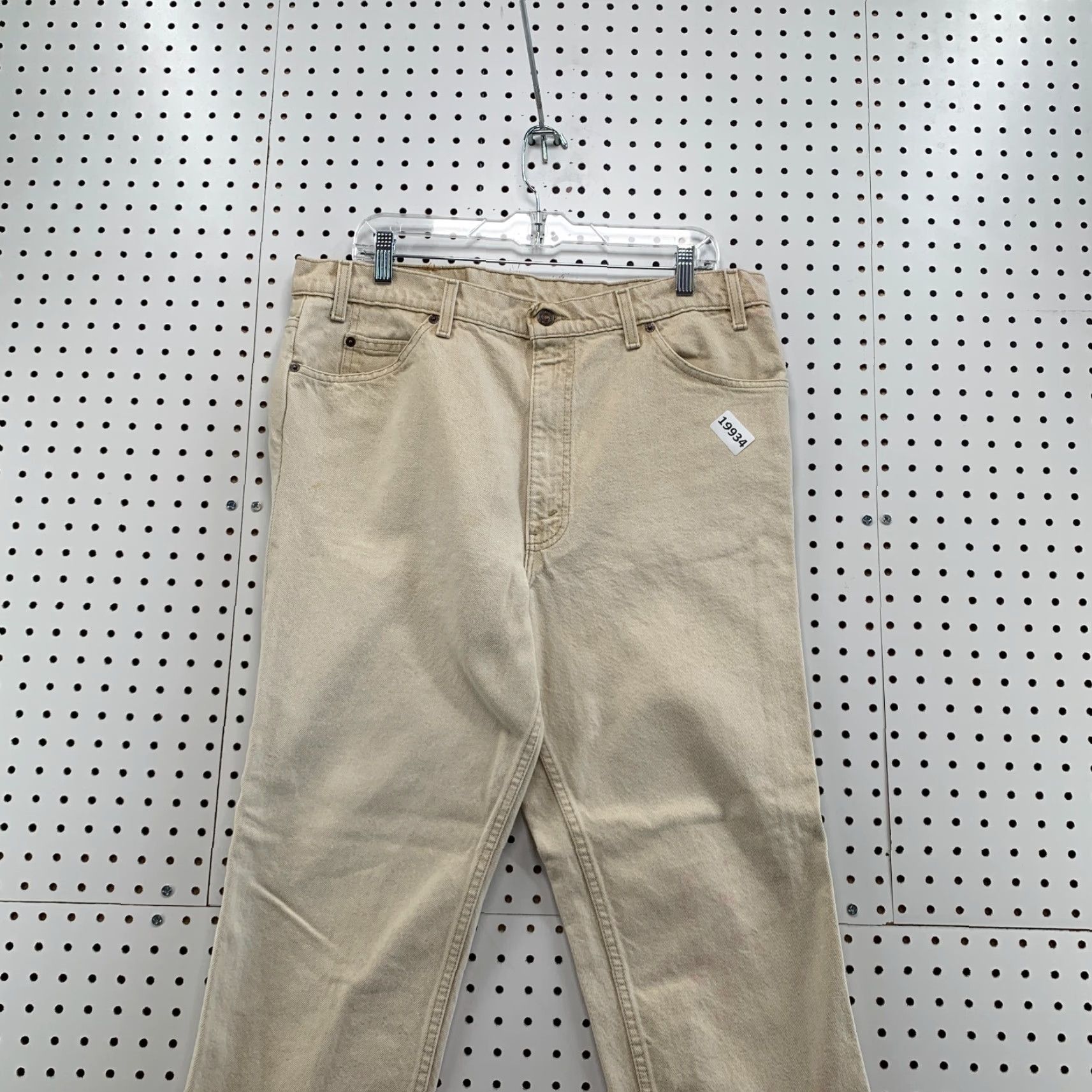 Levi's VINTAGE Levi's 550 Jeans Beige Denim Relaxed Tapered 38 36 Inseam 29 USA Men Regular Jeans Size US 38 / EU 54 - 7 Thumbnail
