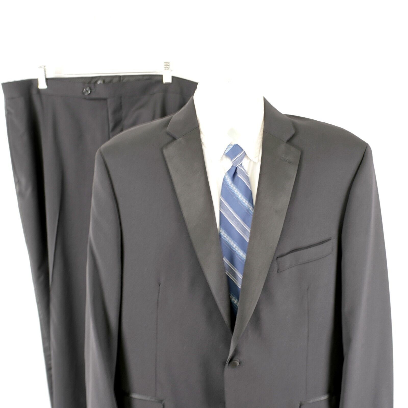 Calvin Klein Calvin Klein Wool Black 2 Felt Button 2 Piece Tuxedo 44R 41/ Size 44R - 1 Thumbnail