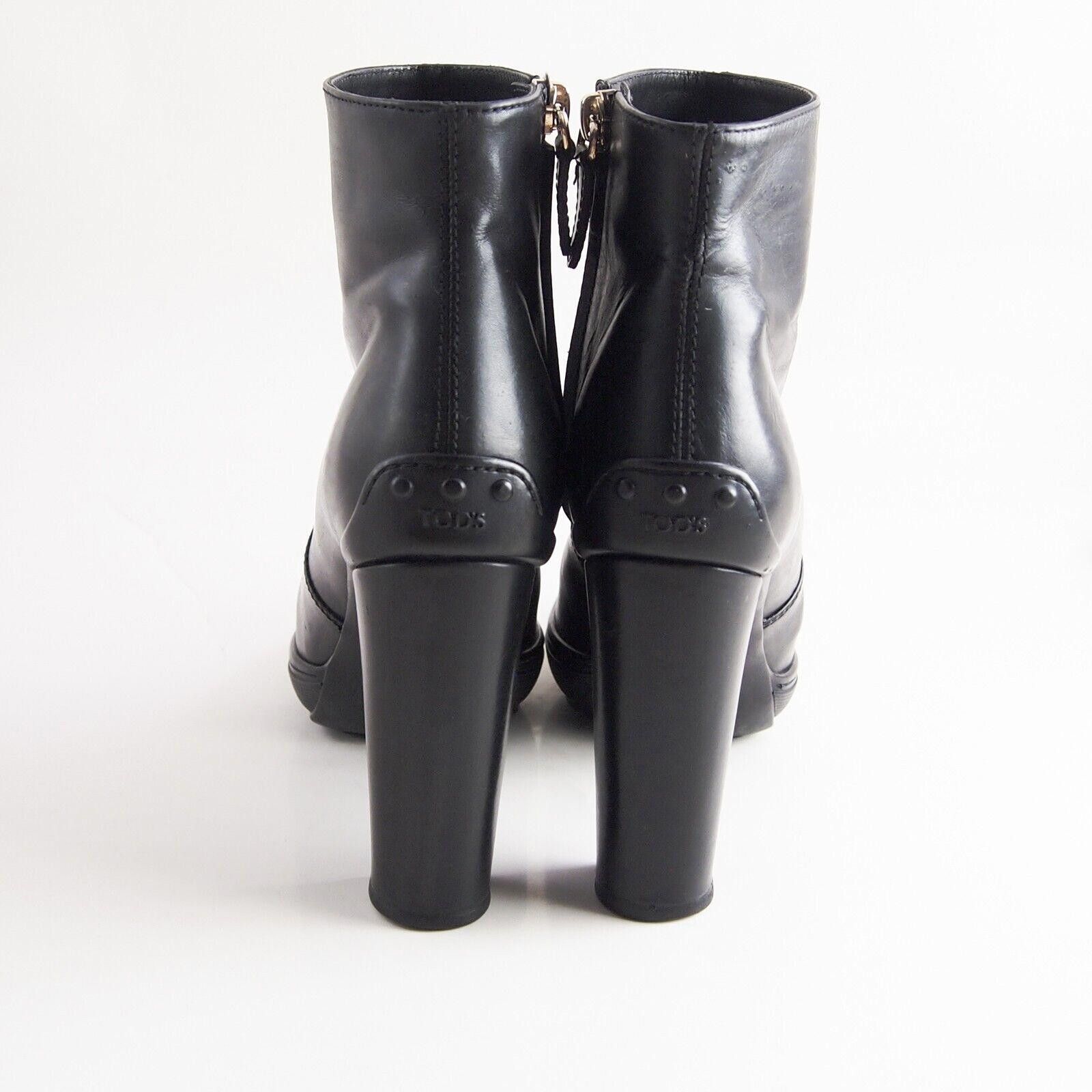 Tod's TOD's Booties Ankle Boots Black Leather US 37.5 EU 7.5 Size US 7.5 / IT 37.5 - 5 Thumbnail