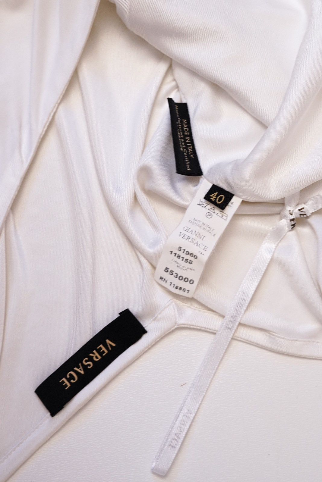 Versace Versace White Asymmetric Two-Piece Set Size M / US 6-8 / IT 42-44 - 6 Thumbnail