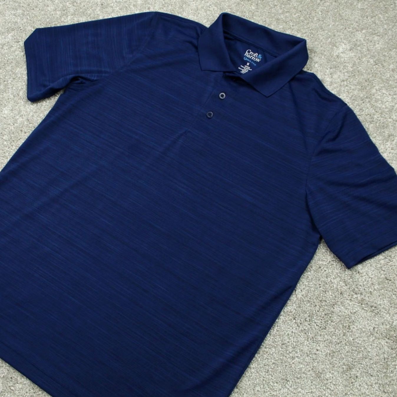 Croft & Barrow Croft & Barrow Polo Shirt Mens Medium Blue 100% Polyester Quick Dry S/S Pullover Shirt Size US M / EU 48-50 / 2 - 3 Thumbnail