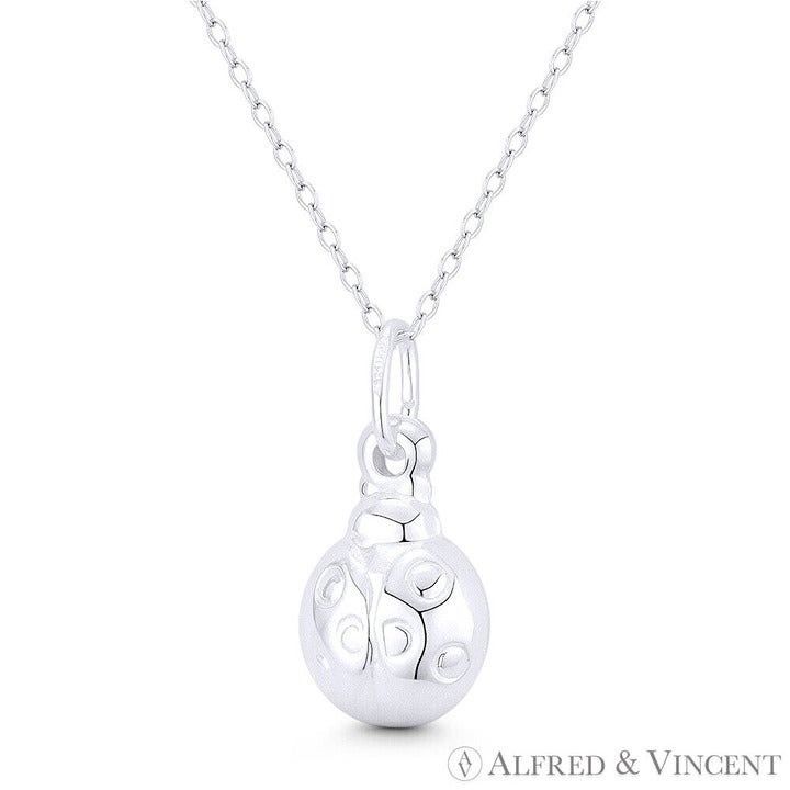 Other Ladybug Insect Charm 3D Pendant in .925 Sterling Silver Size ONE SIZE - 1 Preview