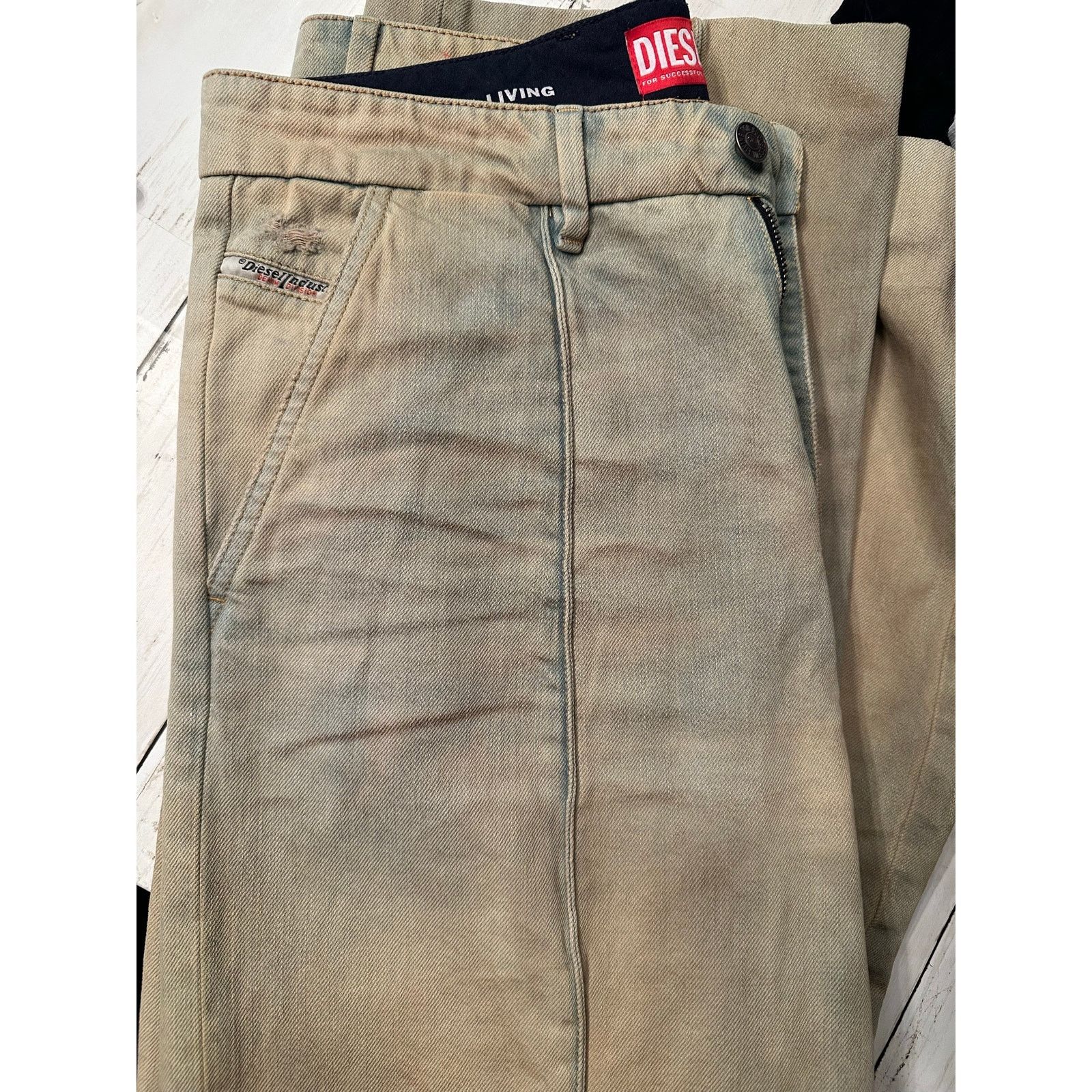 Diesel D-Chino-Work Straight Relaxed Jeans 0jgas size 29 Dusty Blue Size US 29 - 10 Thumbnail