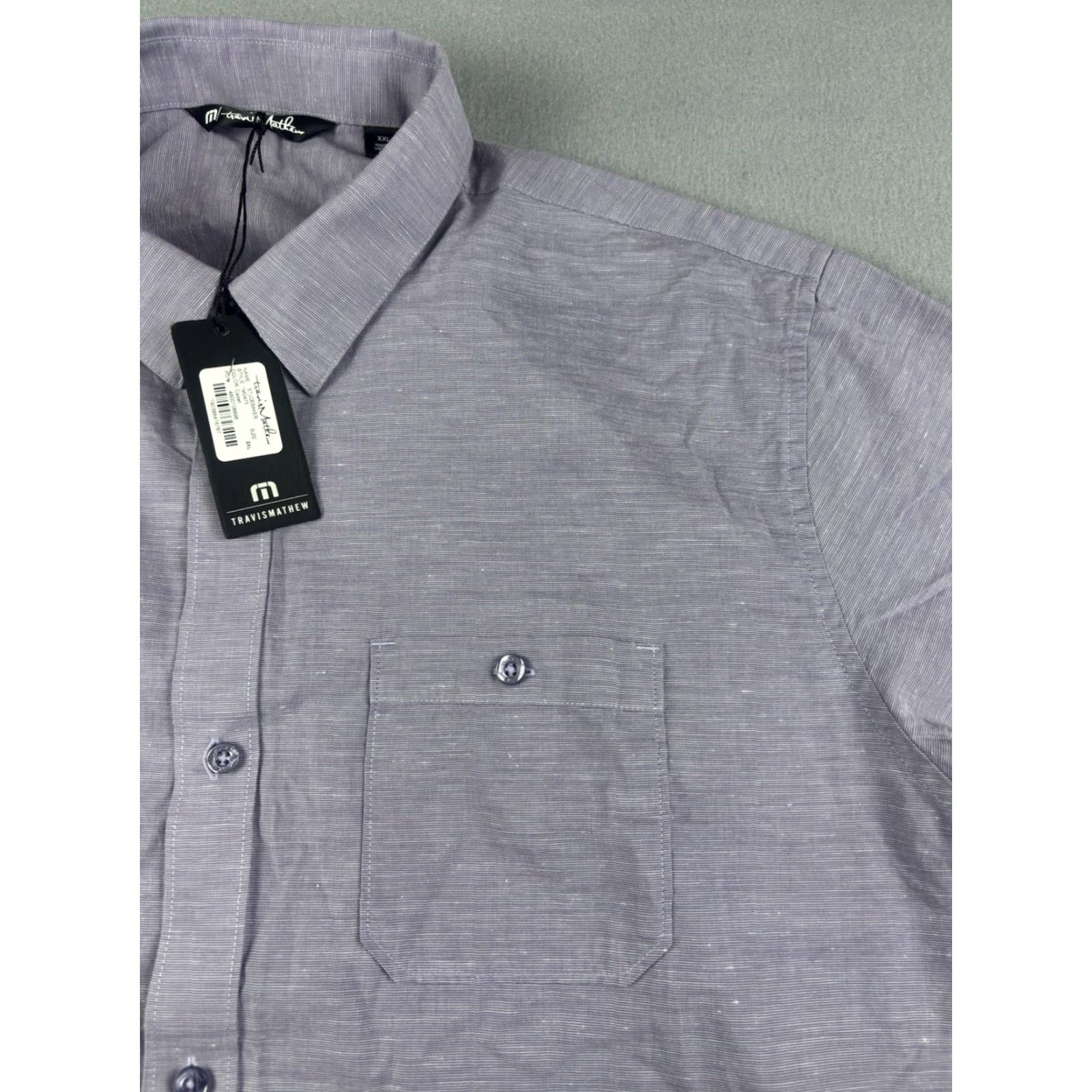 TravisMathew Travis Mathew Shirt Mens 2XL Blue Studebaker Short Sleeve Button Up Casual Size US XXL / EU 58 / 5 - 2 Thumbnail