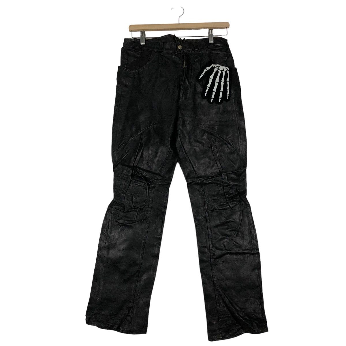 Genuine Leather 🔥90’s Genuine Leather Racing Pants Issey Miyake Japan Size US 30 / EU 46 - 2 Thumbnail