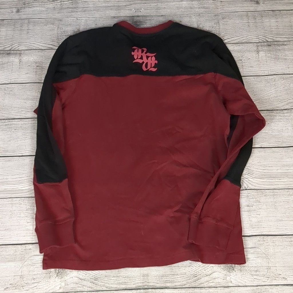 Rock Revival Rock revival burgundy and black long sleeve tee size medium Size US M / EU 48-50 / 2 - 4 Thumbnail