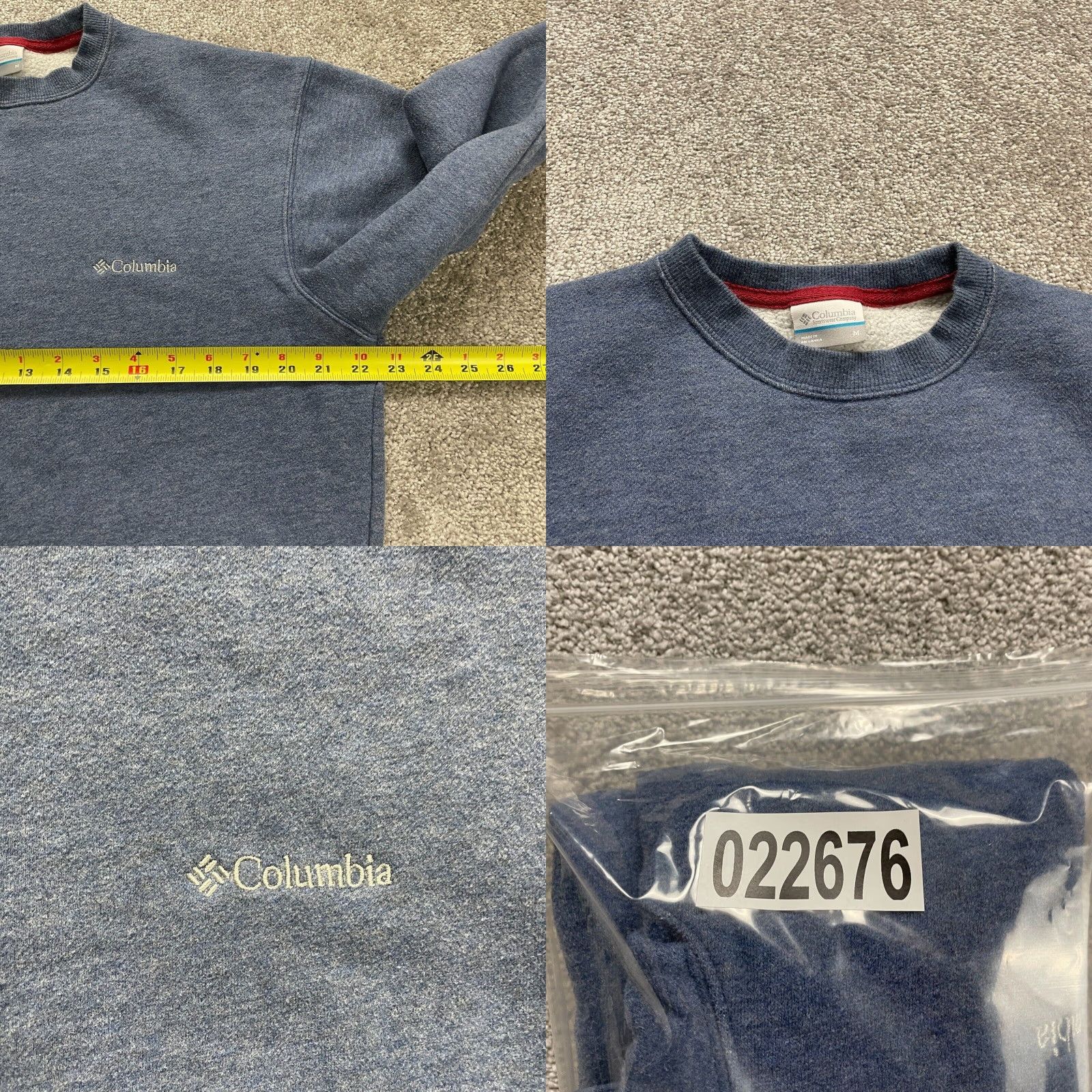 Vintage Columbia Sweatshirt Mens Medium Blue Crew Neck Fleece Pullover Outdoor Active All Seasons Size US M / EU 48-50 / 2 - 8 Thumbnail