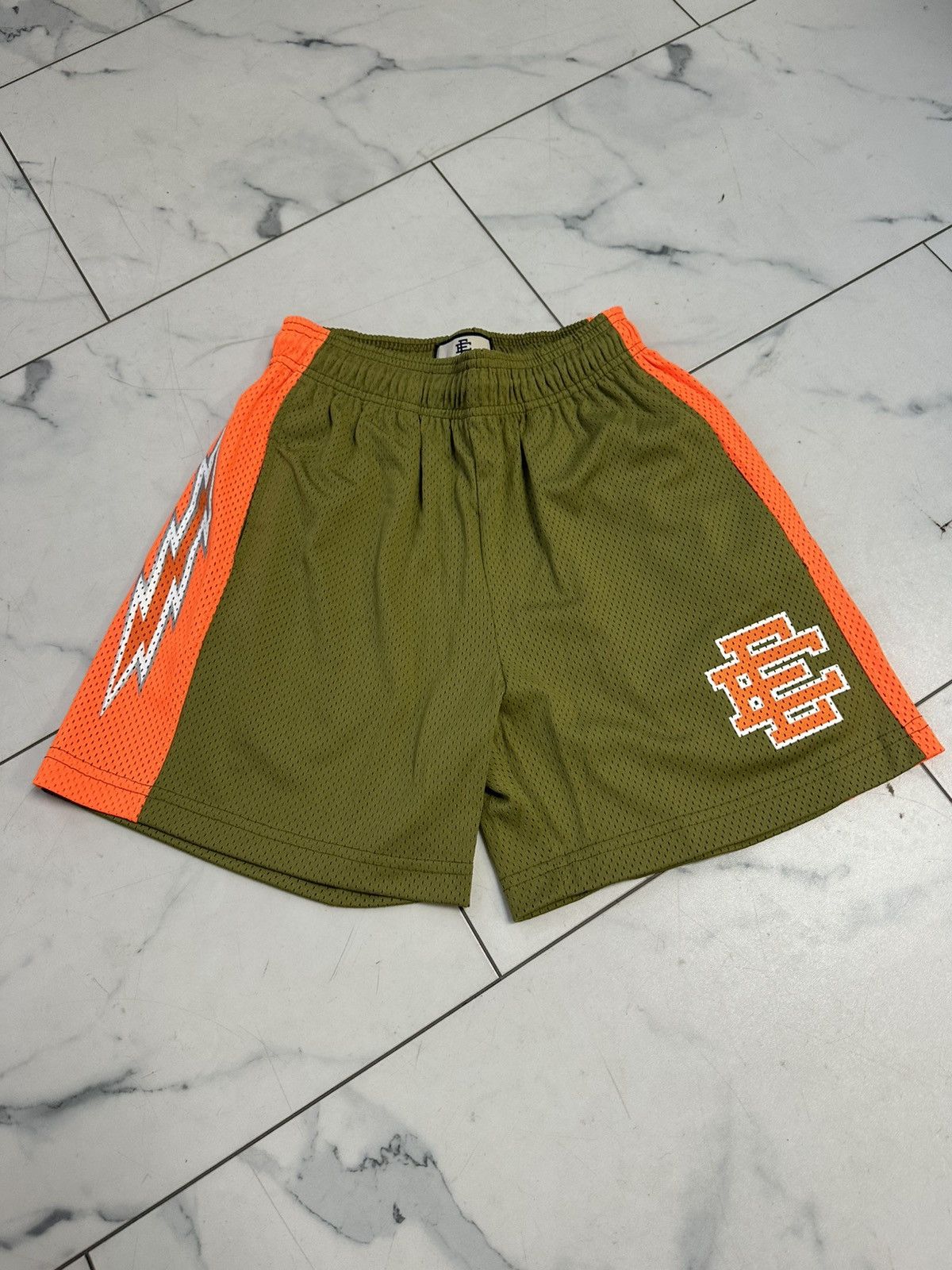 Eric Emanuel Eric Emanuel EE Shorts ‘Green/Orange Lightning’ Size US 32 / EU 48 - 1 Thumbnail