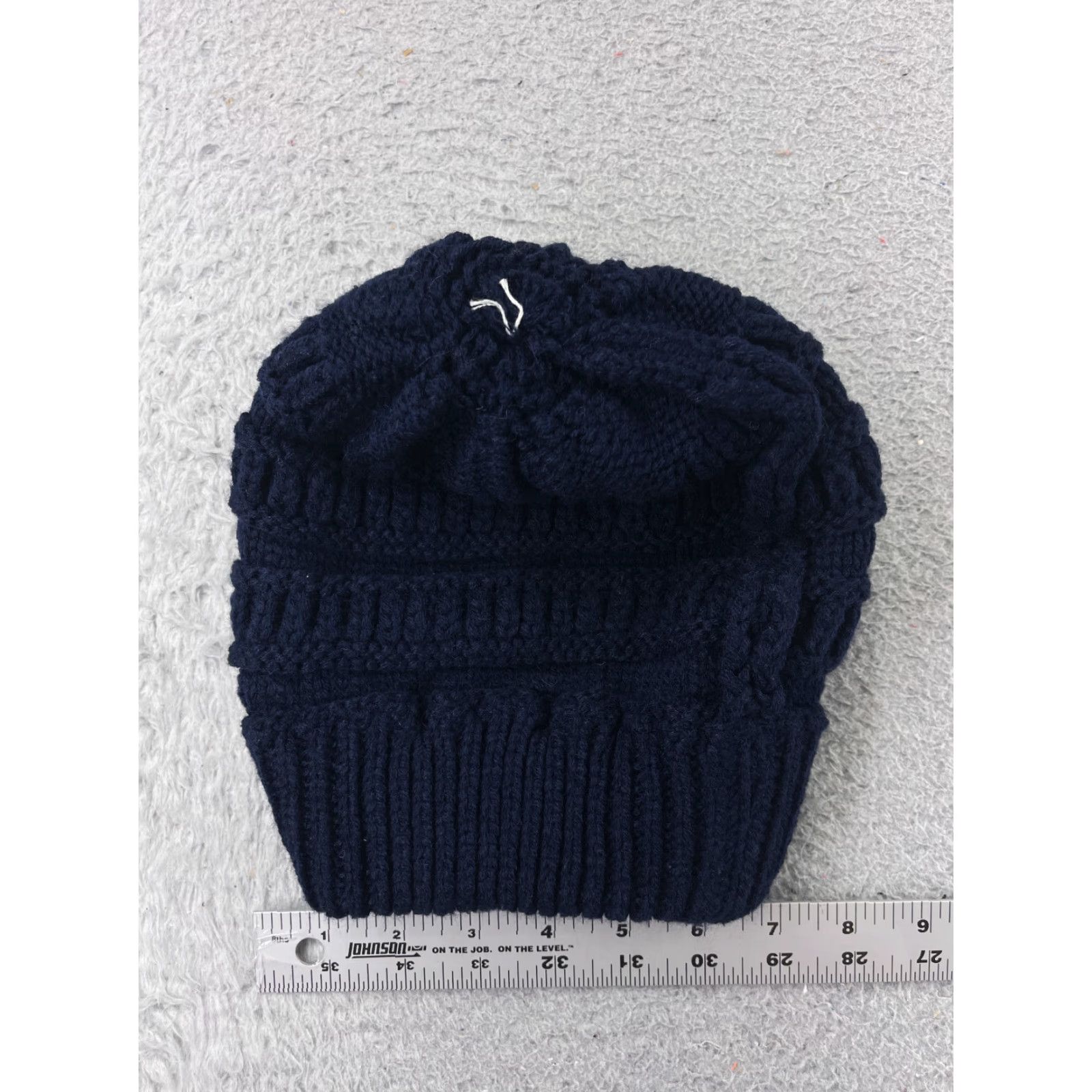 Vintage Aneco Beanie Adult One Size Blue Knit Acrylic Winter Hats Ski Outdoor Pom Beanie Womens/A mens Size ONE SIZE - 7 Thumbnail