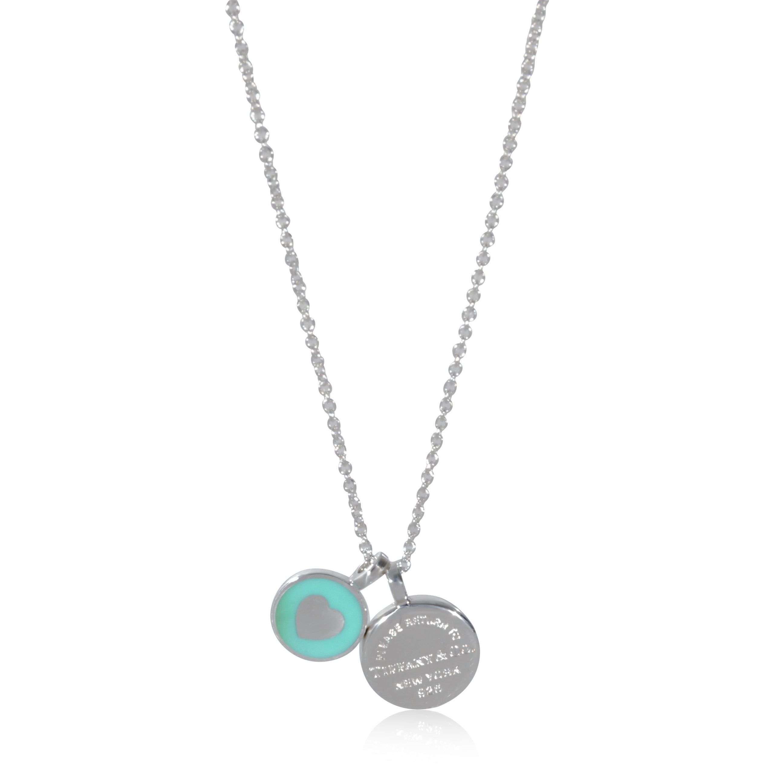 Return To Tiffany Blue Double Circle Tag Pendant in Sterling Silver