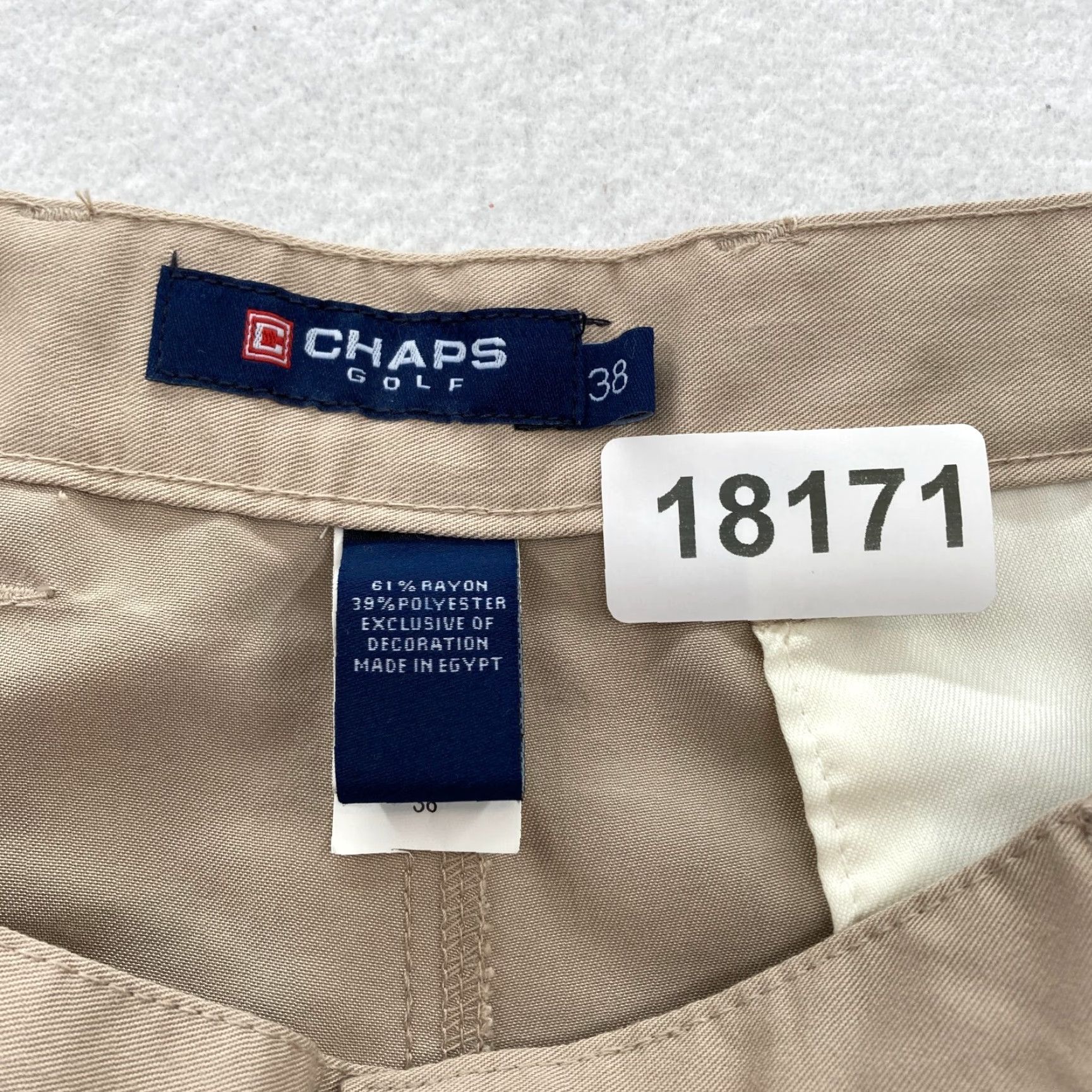 Chaps Chaps Golf Shorts Mens 38 Beige Khaki Cotton Blend Pleated Chino Outdoors NWT Size US 38 / EU 54 - 3 Thumbnail