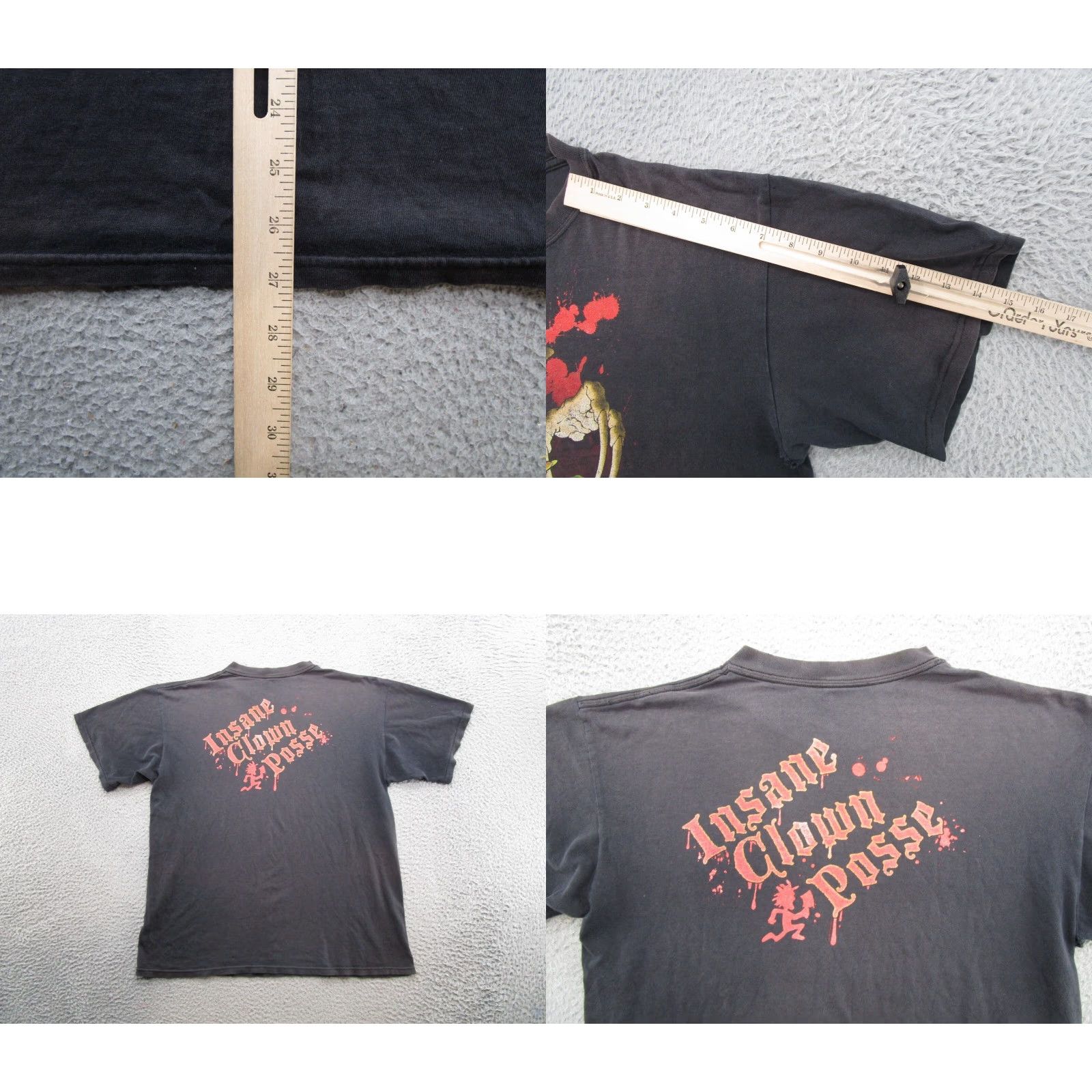 Vintage VINTAGE Y2K Insane Clown Posse Earth World Globe Double Sided Shirt READ Shirt Men L Black Double-Sided 90s Size US L / EU 52-54 / 3 - 8 Thumbnail