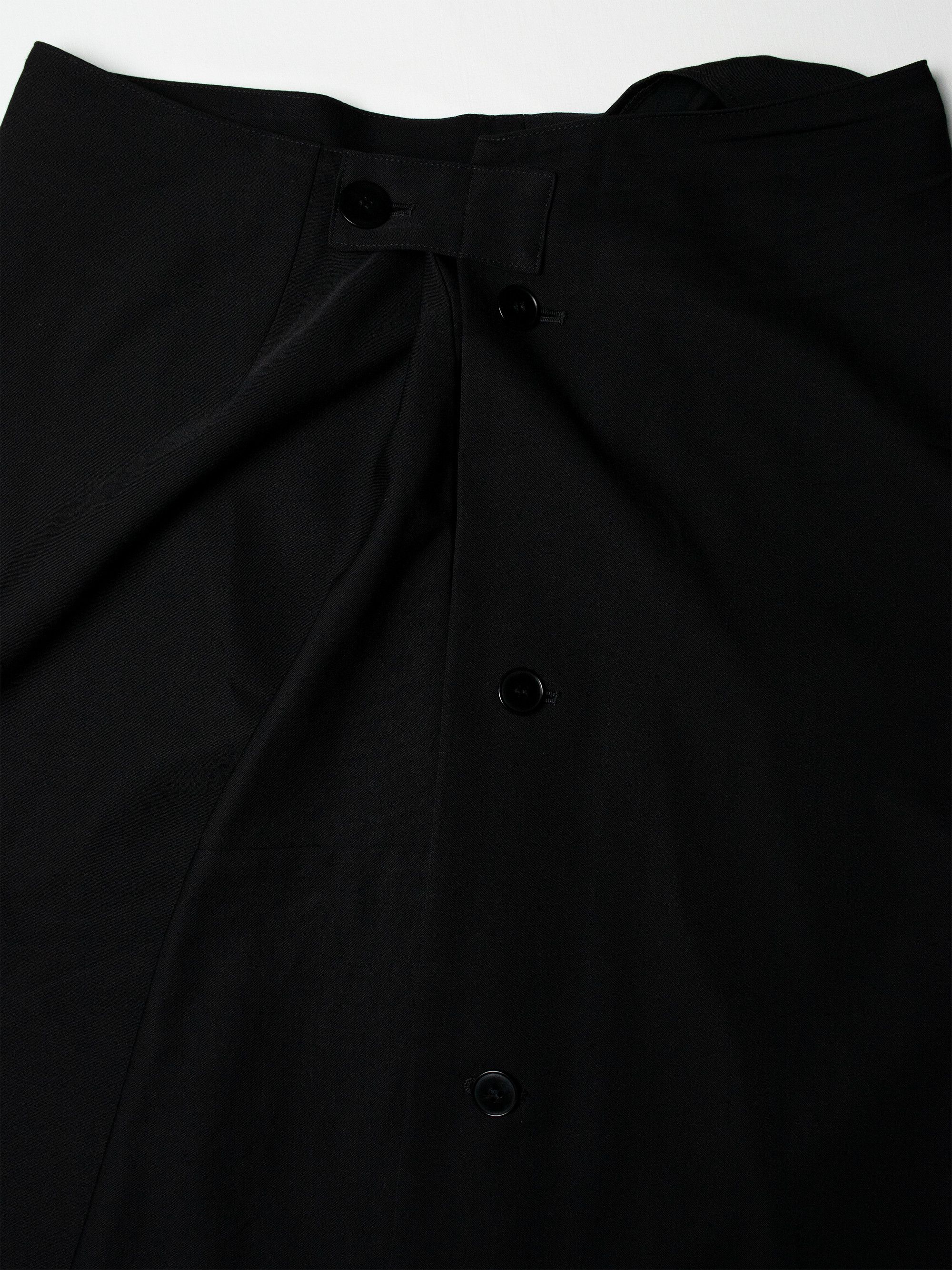 Yohji Yamamoto Y's Red Label - AW07 - wool asymmetrical skirt with buttons Size 33" - 4 Thumbnail