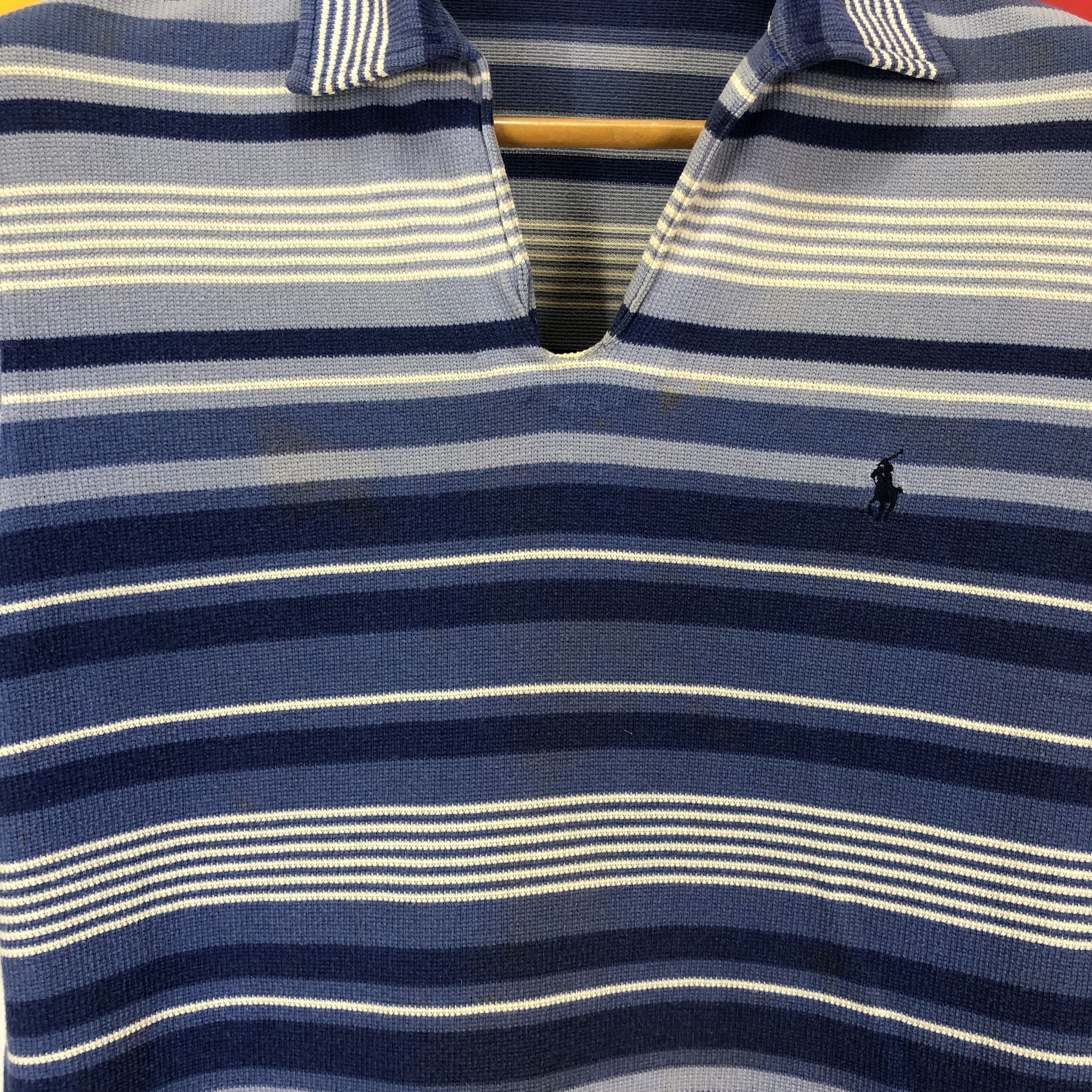 Polo Ralph Lauren 90s Vintage POLO RALPH LAUREN Stripe T Shirt #1529/AZ Size US S / EU 44-46 / 1 - 2 Thumbnail