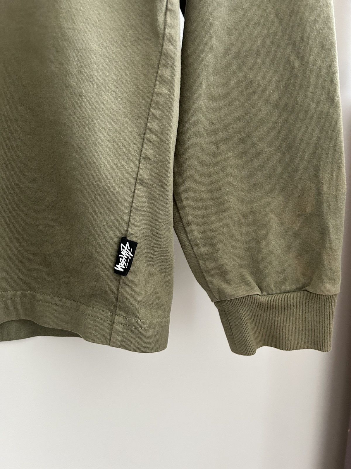Stussy Stussy overdyed long-sleeve tee - green Size US M / EU 48-50 / 2 - 2 Thumbnail