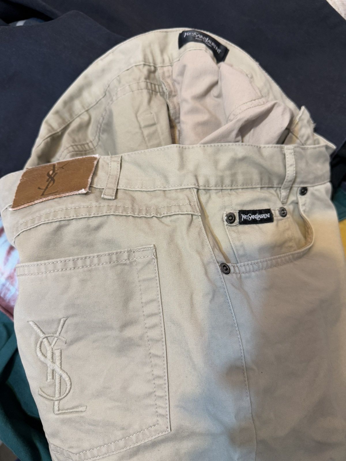 Yves Saint Laurent Beige 34x30 YSL Jeans Cotton Pants Size US 34 / EU 50 - 11 Thumbnail