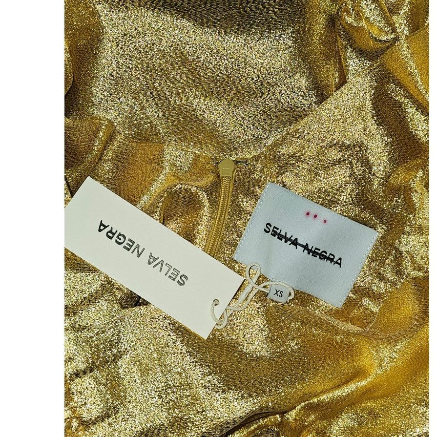 Free People New FREE PEOPLE Selva Negra Atomo Dress $400 X-SMALL Gold Size XS / US 0-2 / IT 36-38 - 8 Thumbnail