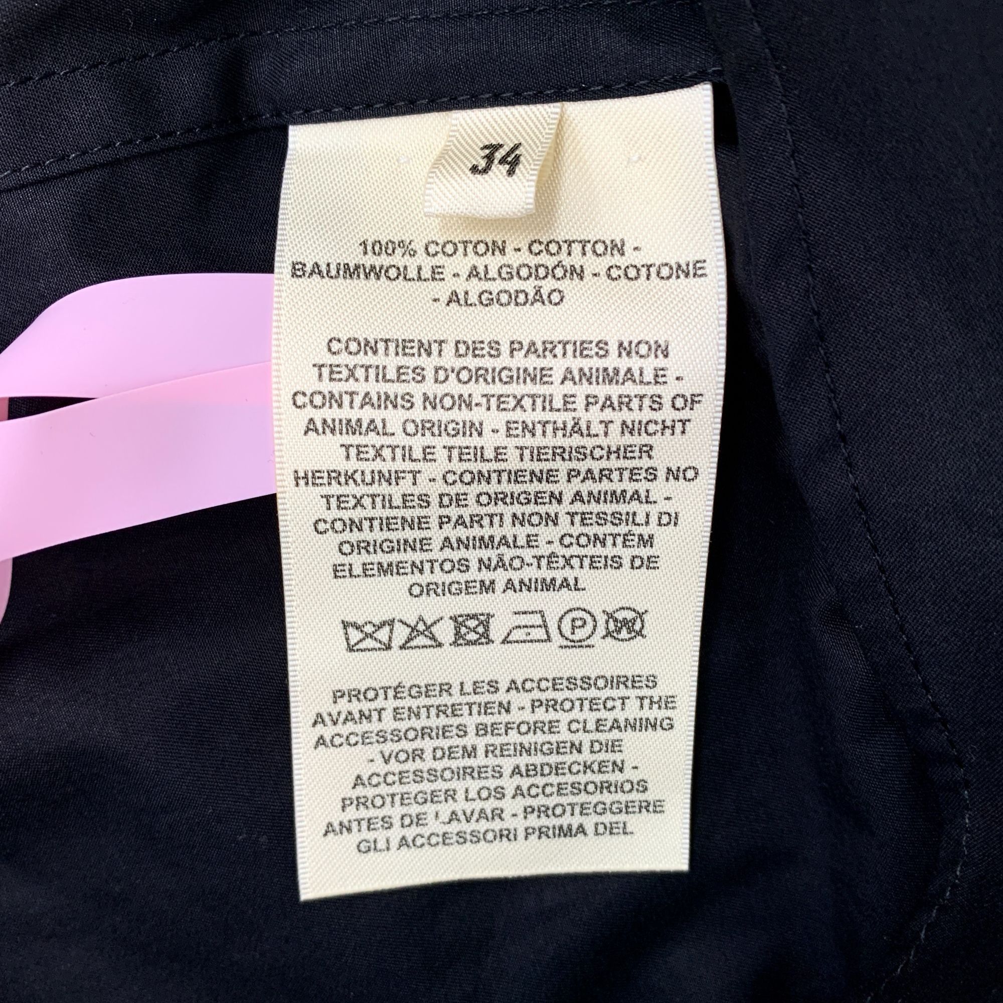 Hermes Hermès Paris Black Cotton Long-Sleeve Zipper Shirt Coat 34 X Size XXS / US 00 / IT 34 - 4 Thumbnail