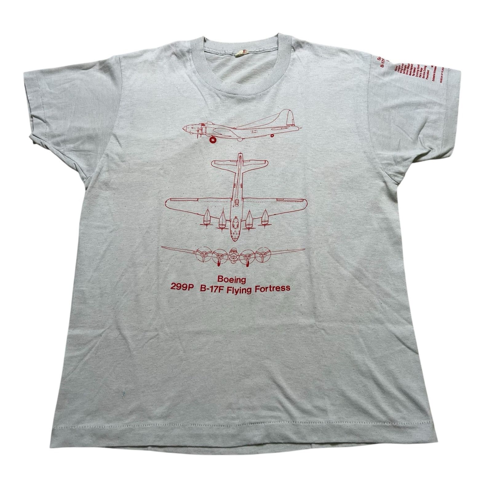 Vintage Vintage Flying Fortress Museum of Flight T-Shirt Sz L WWII Size US L / EU 52-54 / 3 - 5 Thumbnail