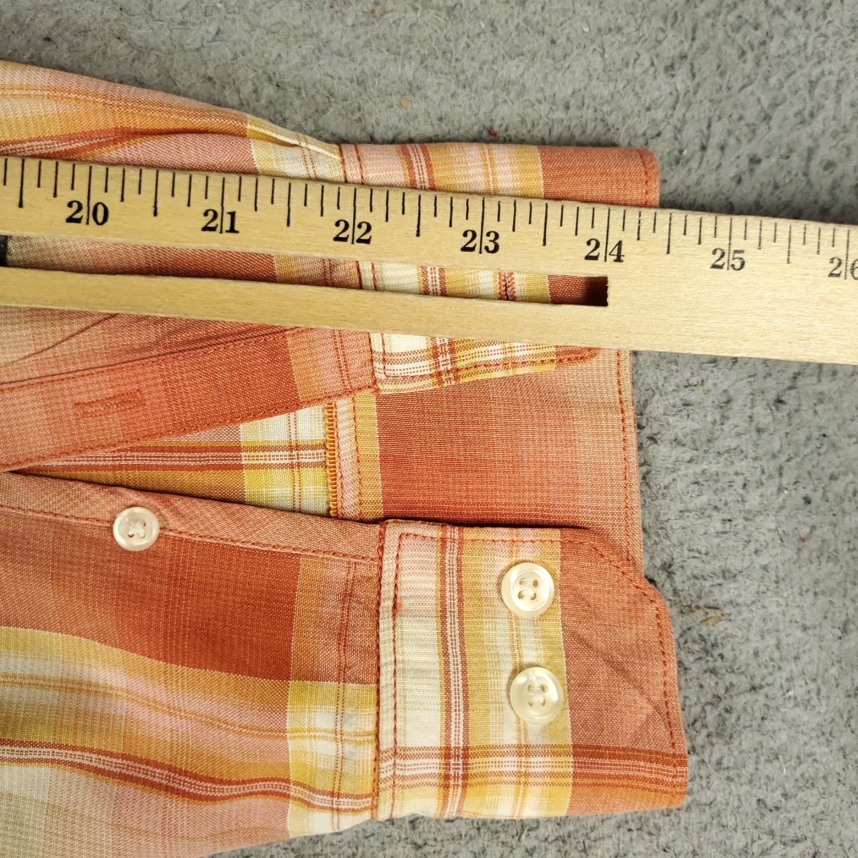 Tommy Bahama Tommy Bahama Shirt Adult Large Orange Plaid Lyocell Button-Up Long Sleeve Mens Size US L / EU 52-54 / 3 - 6 Thumbnail