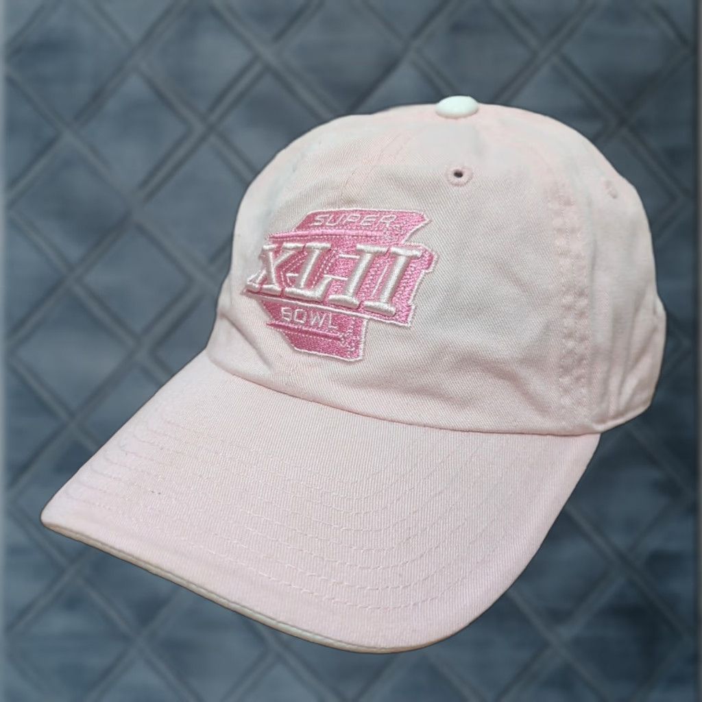 NFL NFL Super Bowl XLII Womens Hat Cap All Pink Adjustable 2008 Arizona Football Size ONE SIZE - 1 Thumbnail
