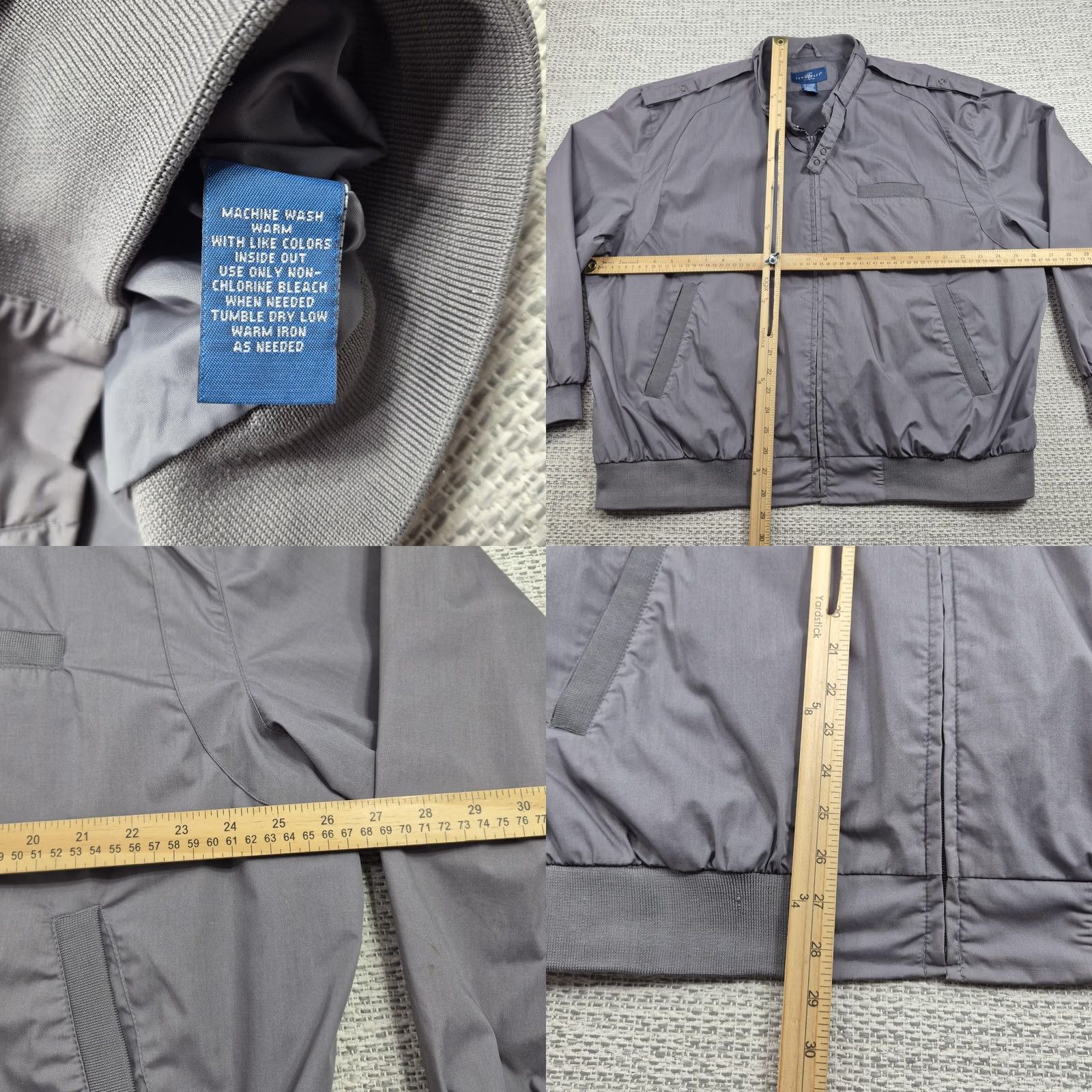 Vintage VINTAGE Towncraft Jacket Mens 2XL Gray Full Zip Softshell Bomber Jacket 80s 90s Mens Regular Size US XXL / EU 58 / 5 - 8 Thumbnail
