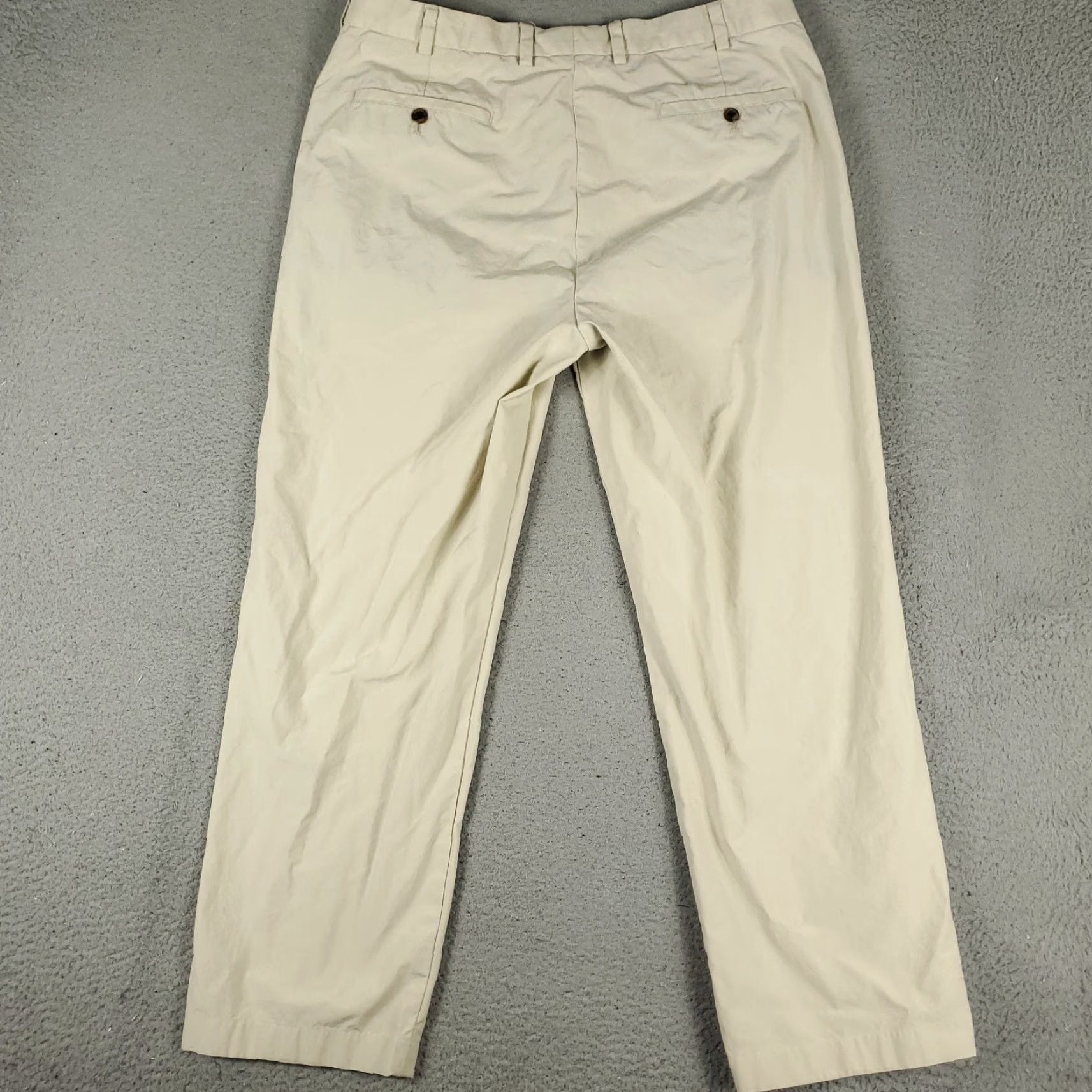 Brooks Brothers Brooks Brothers Mens 38x30 Beige Cotton Flat Front Chino Pants Size US 38 / EU 54 - 7 Thumbnail